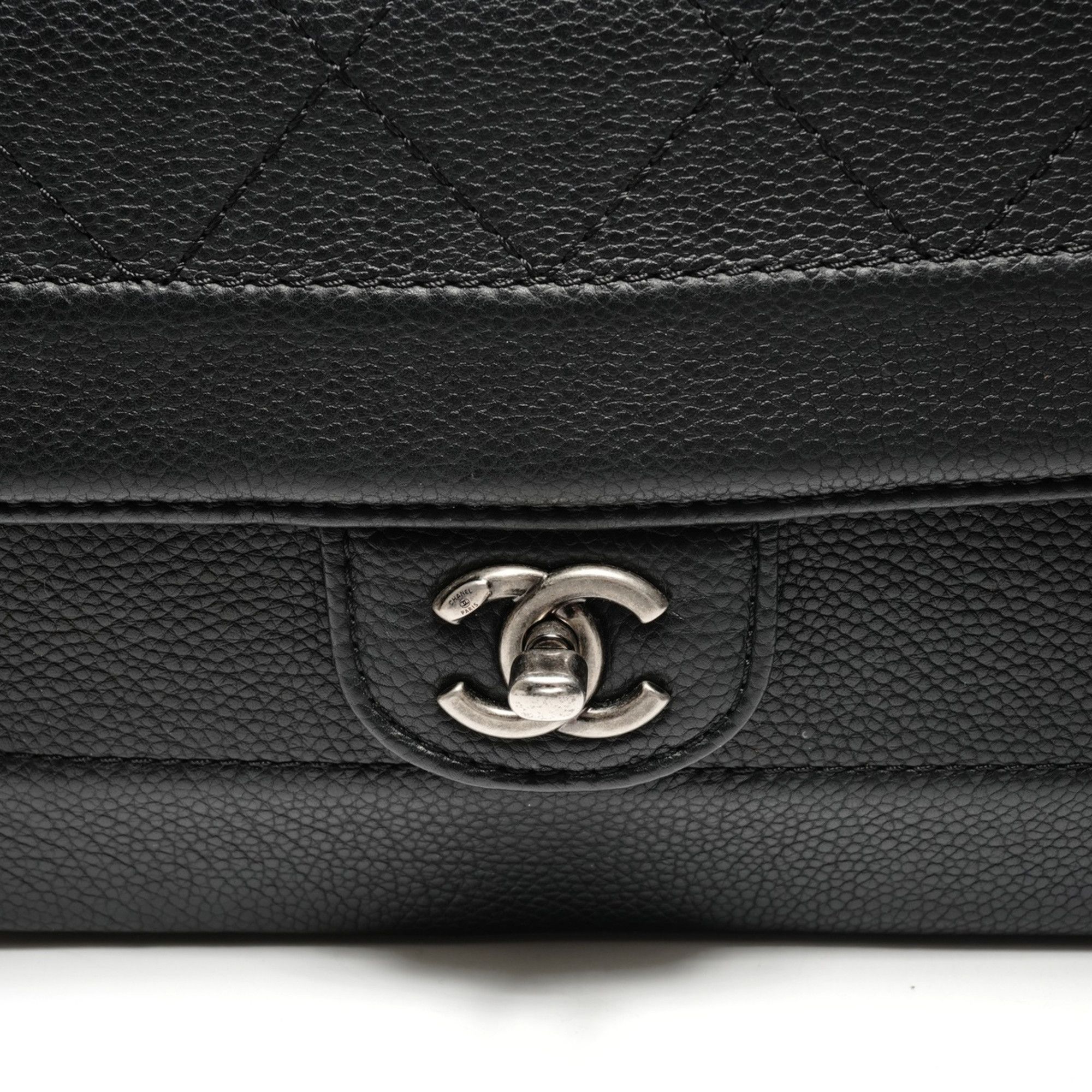 Chanel CHANEL Caviar Matelasse Single Flap Shoulder Bag, Black, WS26369 Size ONE SIZE - 8 Thumbnail