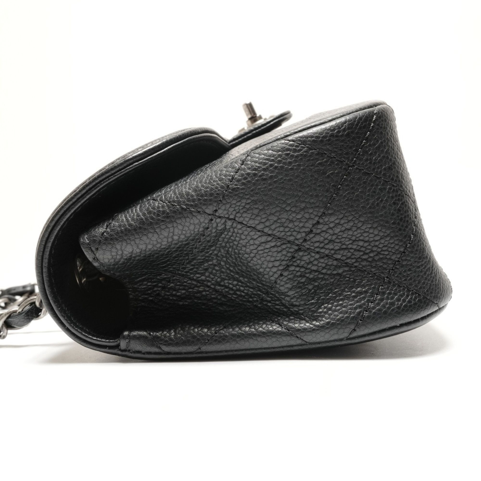 Chanel CHANEL Caviar Matelasse Single Flap Shoulder Bag, Black, WS26369 Size ONE SIZE - 3 Thumbnail