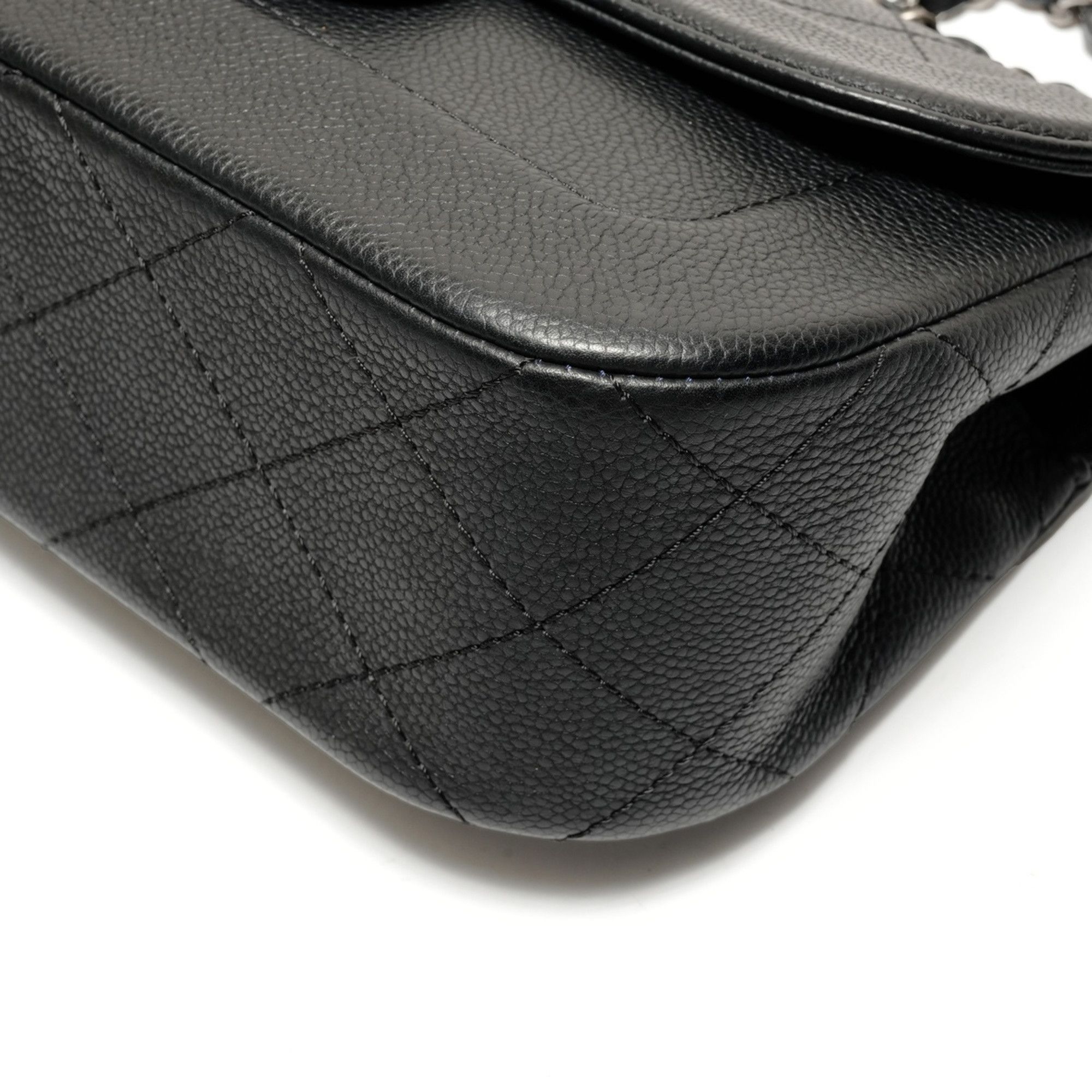 Chanel CHANEL Caviar Matelasse Single Flap Shoulder Bag, Black, WS26369 Size ONE SIZE - 6 Thumbnail
