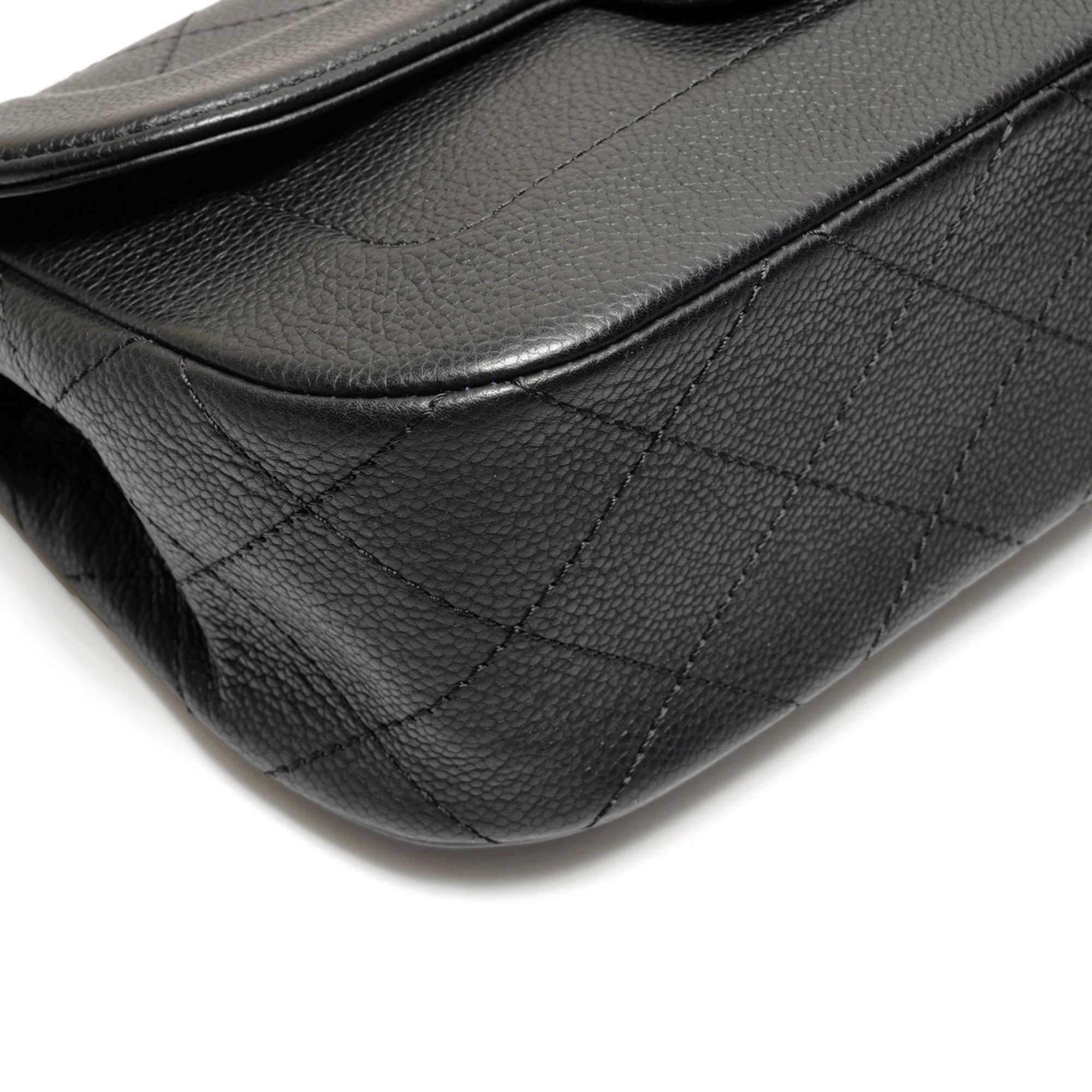 Chanel CHANEL Caviar Matelasse Single Flap Shoulder Bag, Black, WS26369 Size ONE SIZE - 5 Thumbnail