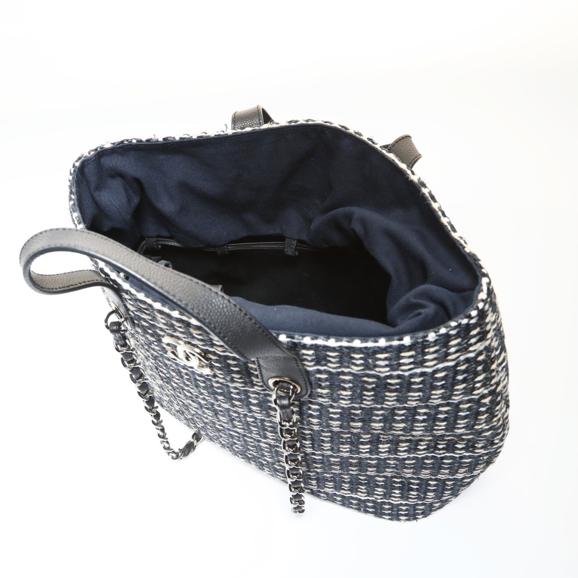 Chanel CHANEL Straw Tote Bag with Coco Mark, Black, WS27046 Size ONE SIZE - 12 Thumbnail