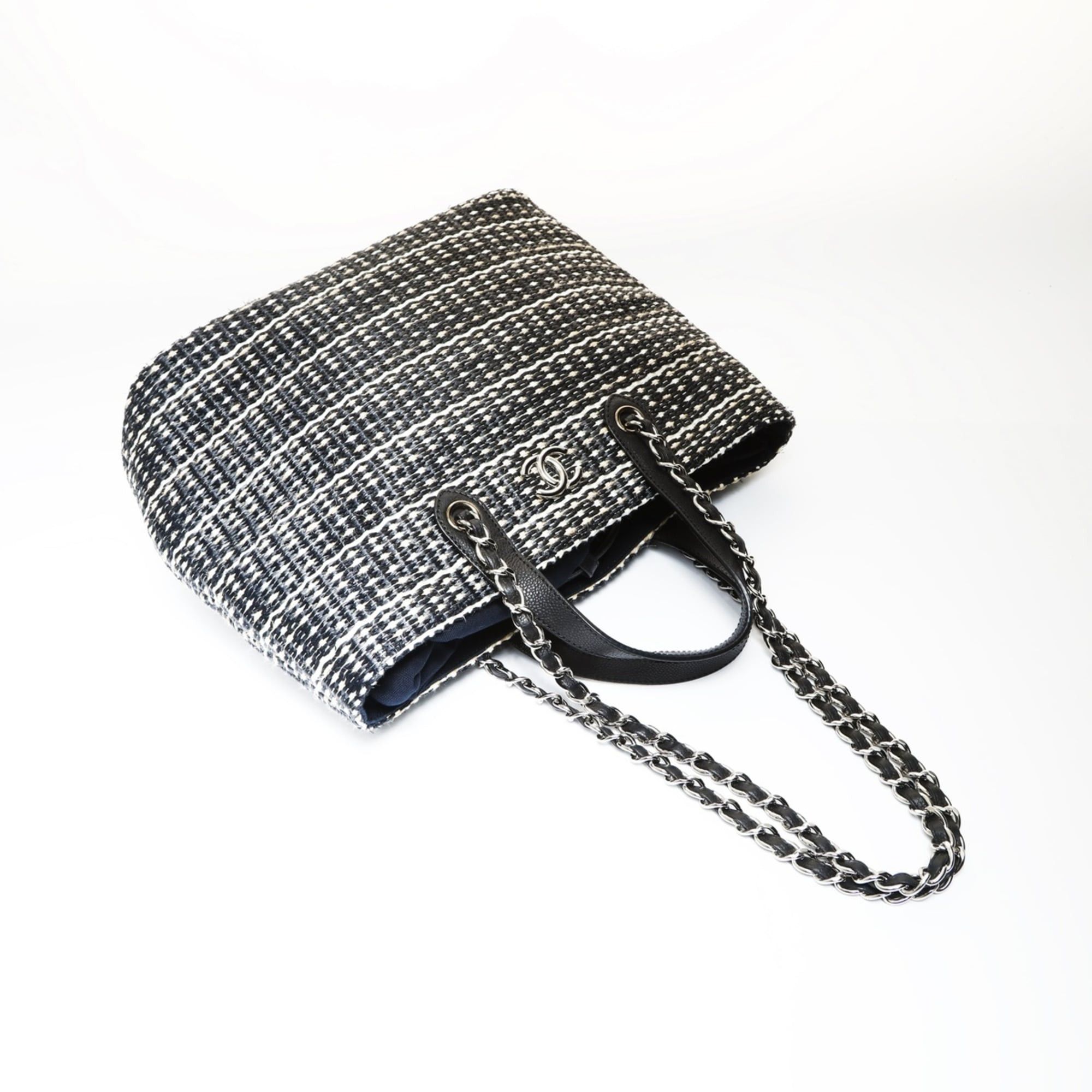 Chanel CHANEL Straw Tote Bag with Coco Mark, Black, WS27046 Size ONE SIZE - 9 Thumbnail