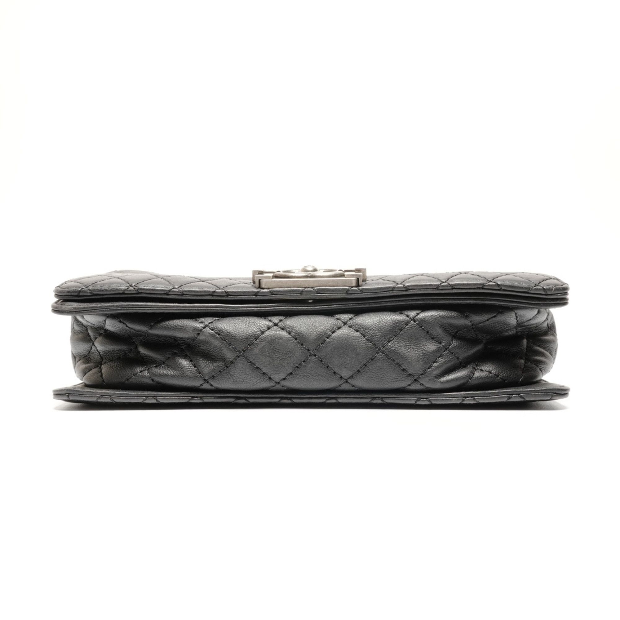 Chanel CHANEL Boy Chanel Gunmetal Chain Shoulder Bag 2013-2015 Black WS27137 Size ONE SIZE - 8 Thumbnail