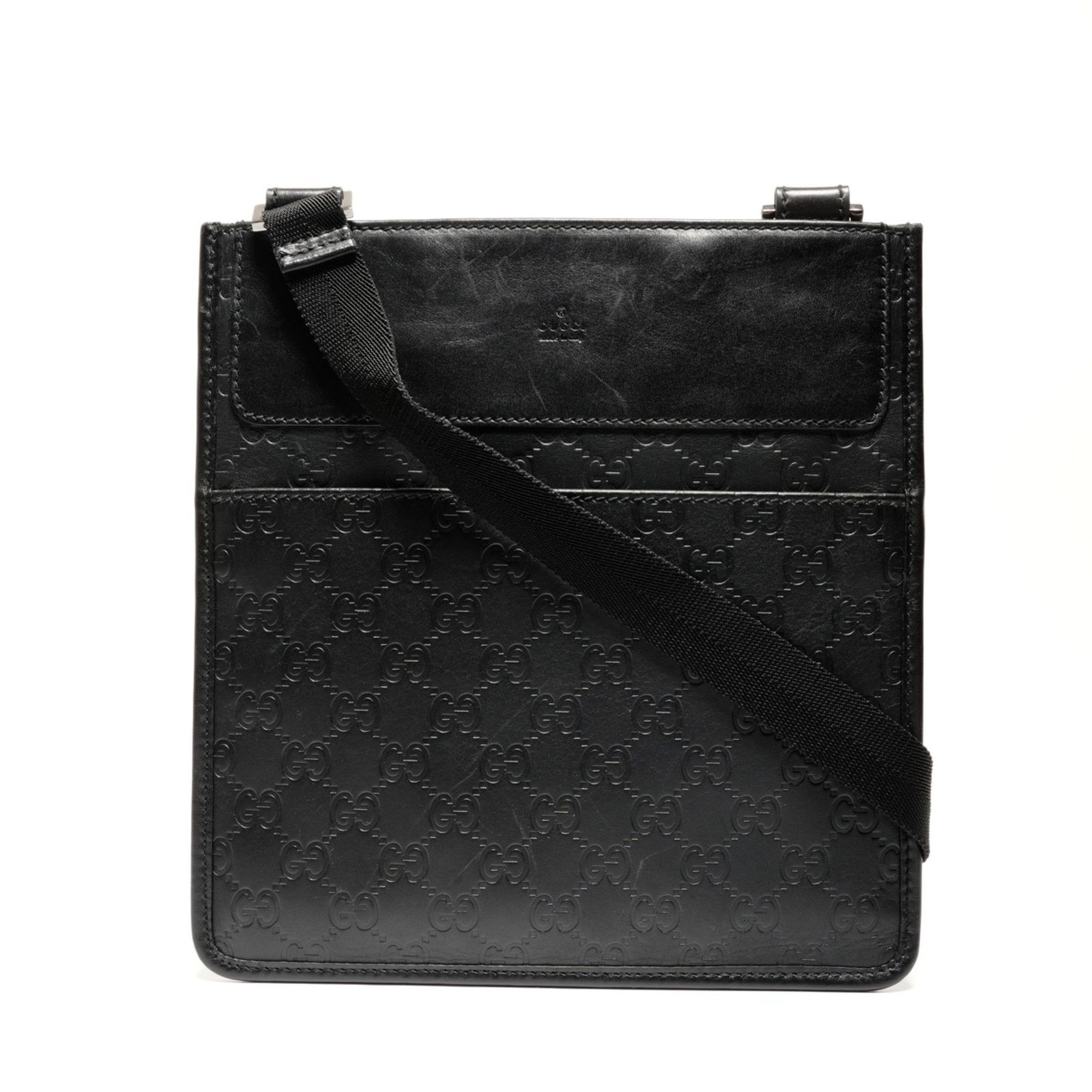 Gucci Gucci GGssima Leather Shoulder Bag, Black, WS27142 Size ONE SIZE - 2 Thumbnail