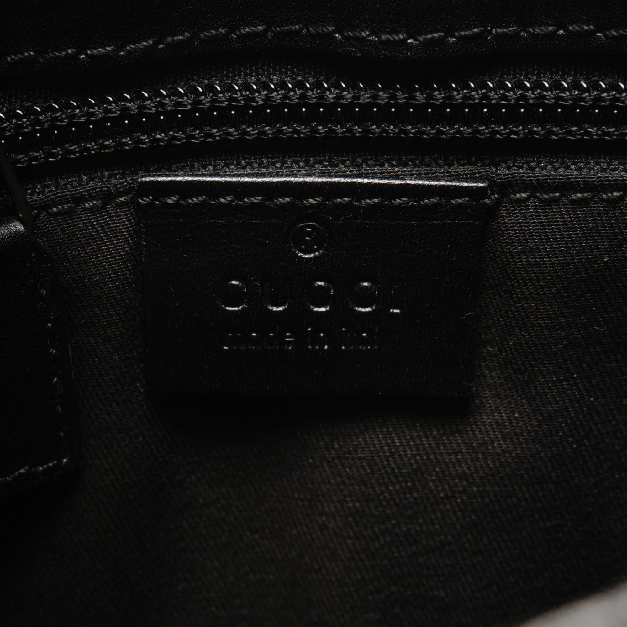 Gucci Gucci GGssima Leather Shoulder Bag, Black, WS27142 Size ONE SIZE - 10 Thumbnail