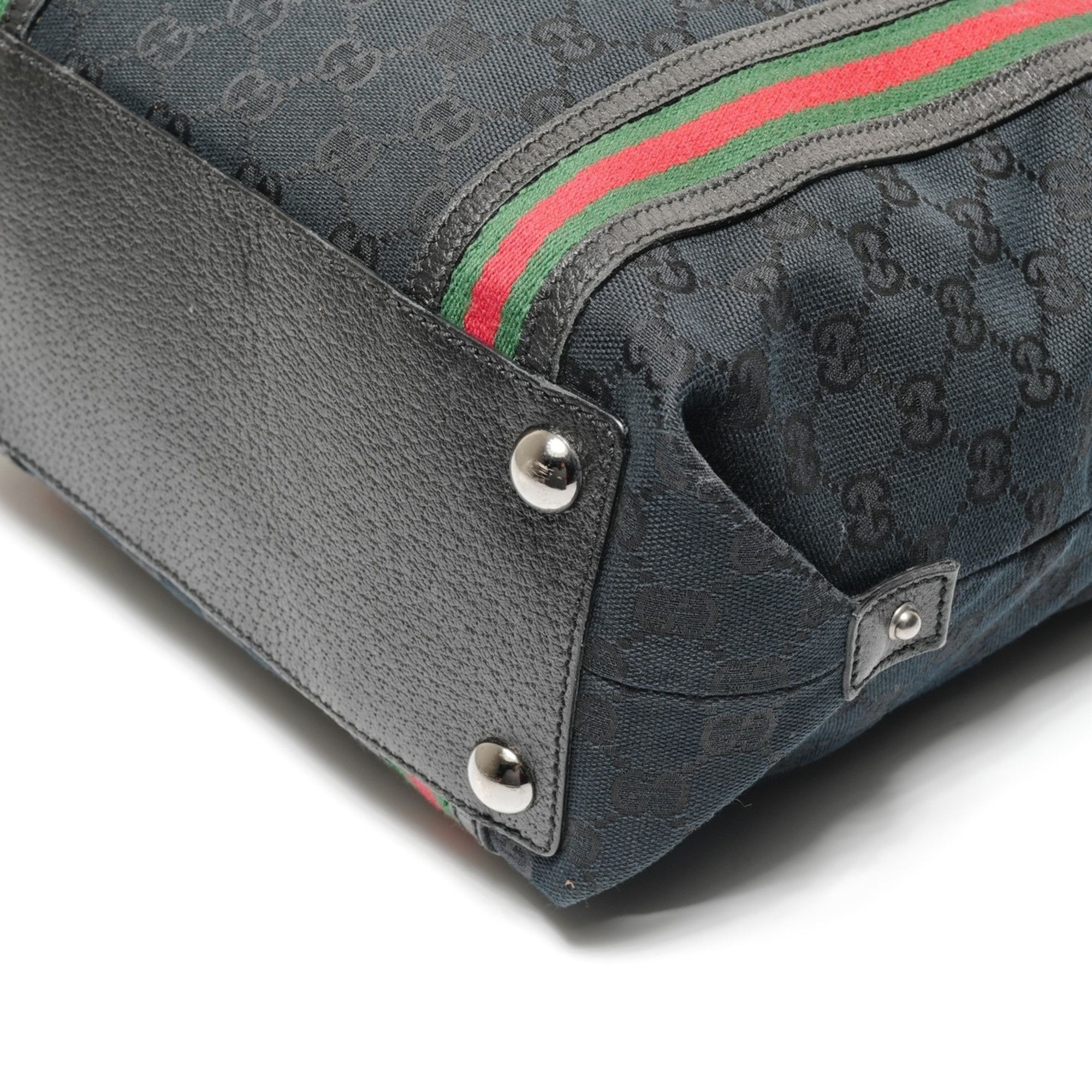 Gucci Gucci GG Canvas Sherry Tote Bag, Black, WS27349 Size ONE SIZE - 6 Thumbnail