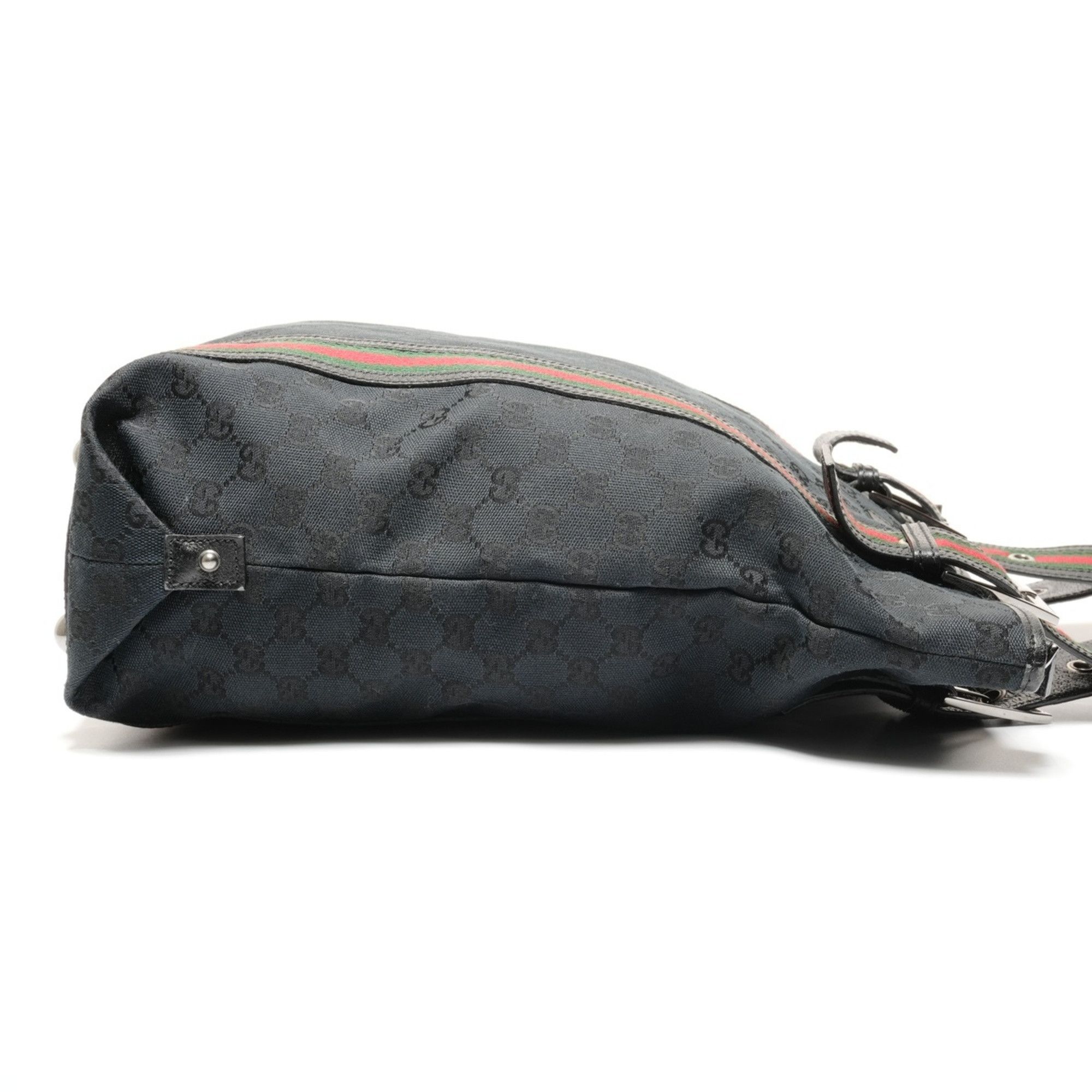 Gucci Gucci GG Canvas Sherry Tote Bag, Black, WS27349 Size ONE SIZE - 4 Thumbnail