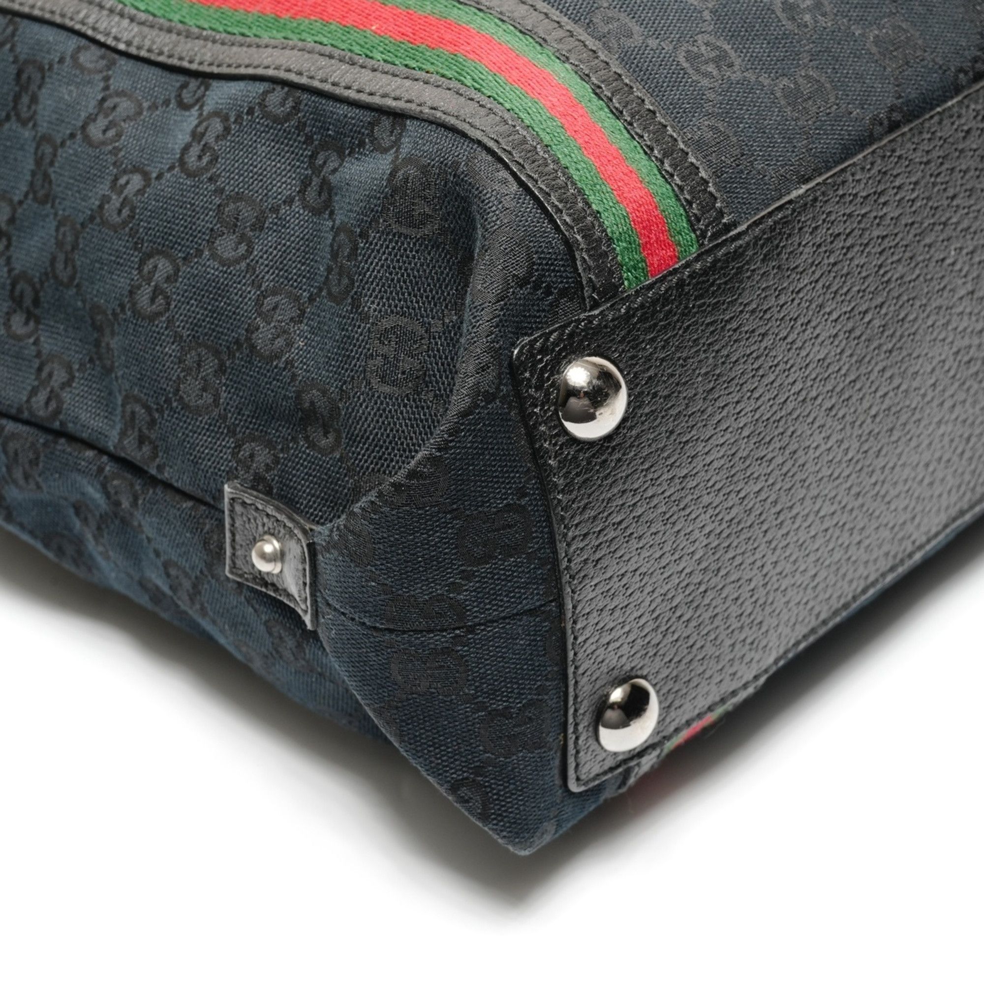 Gucci Gucci GG Canvas Sherry Tote Bag, Black, WS27349 Size ONE SIZE - 5 Thumbnail