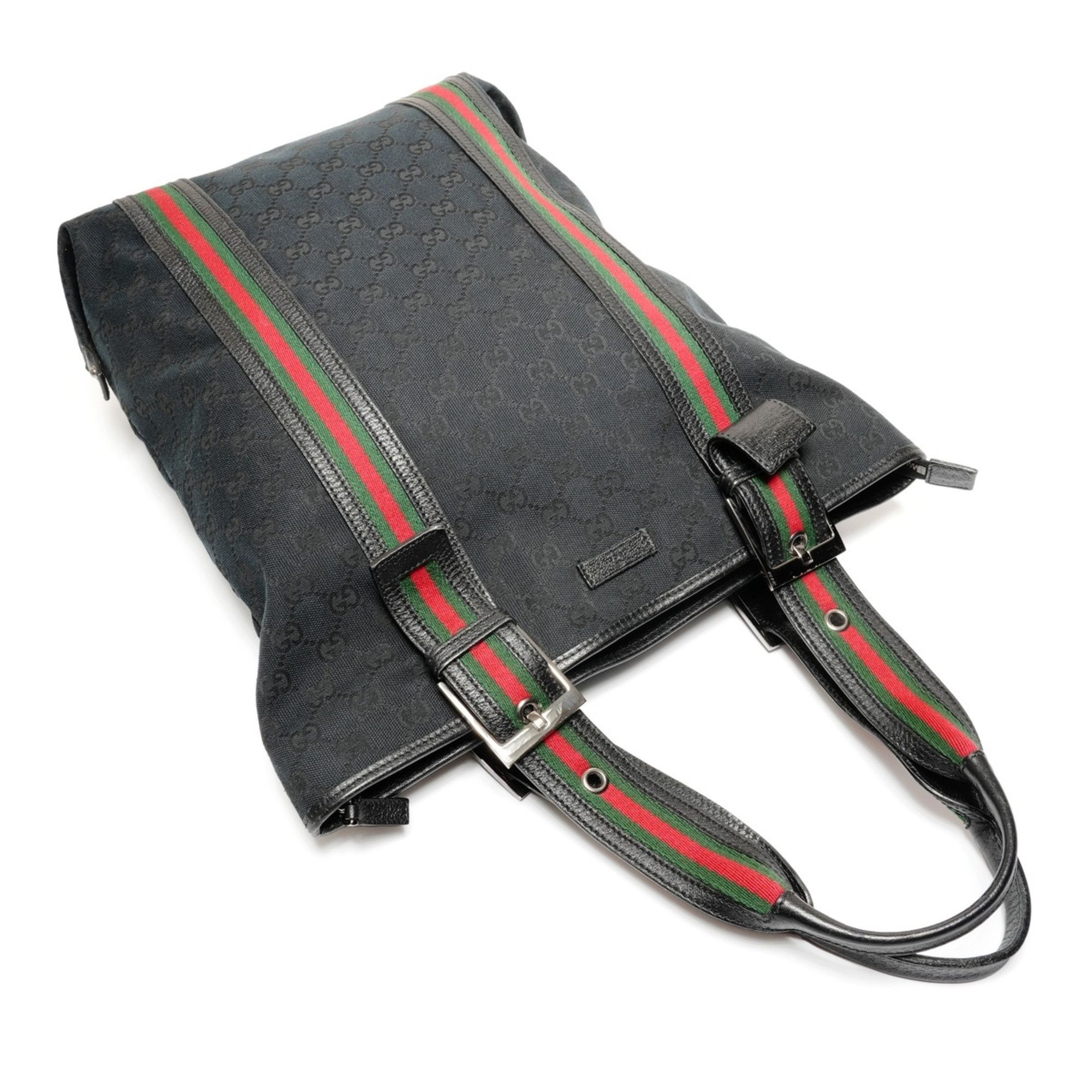 Gucci Gucci GG Canvas Sherry Tote Bag, Black, WS27349 Size ONE SIZE - 8 Thumbnail