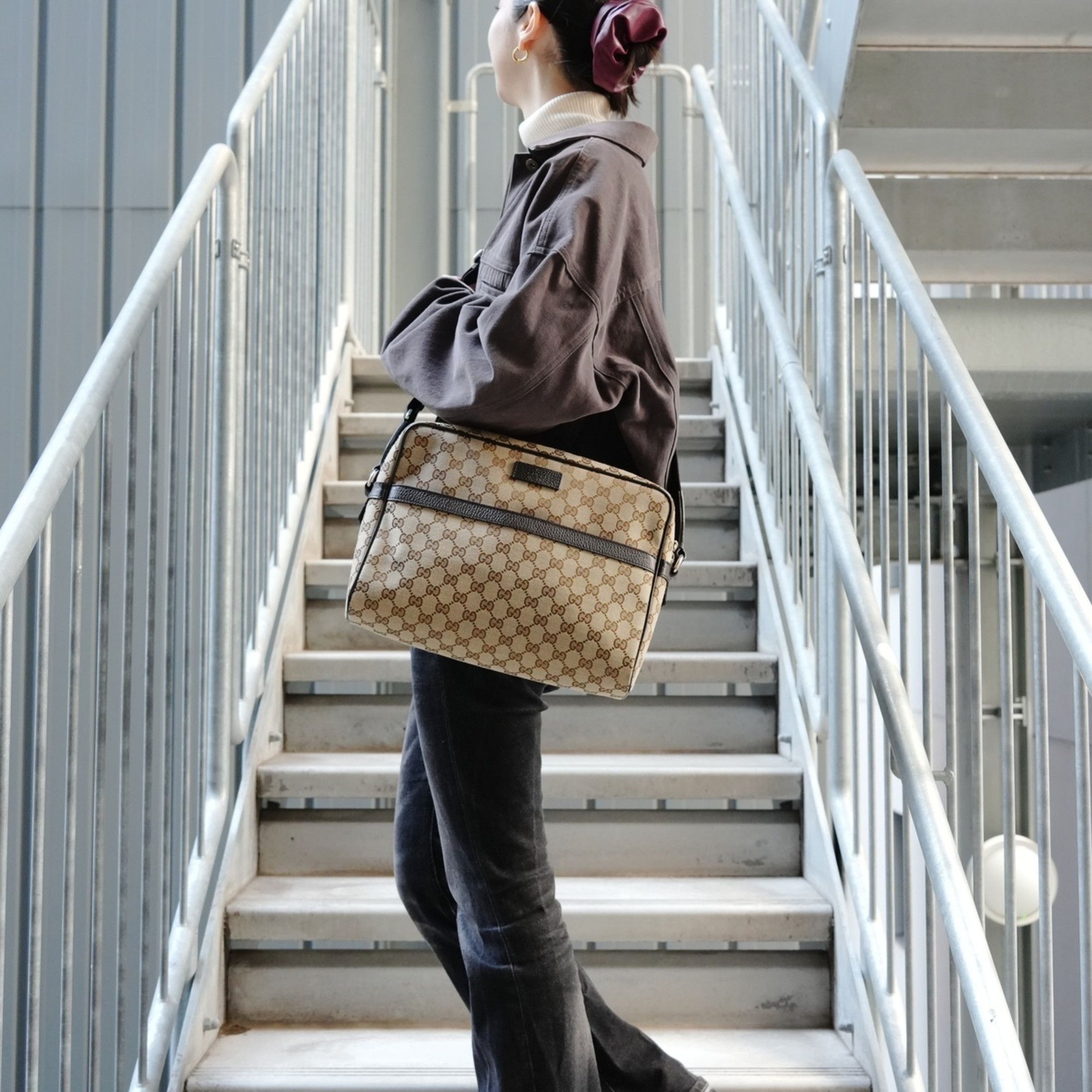 Gucci Gucci GG Canvas Shoulder Bag Brown WS26854 Size ONE SIZE - 13 Thumbnail