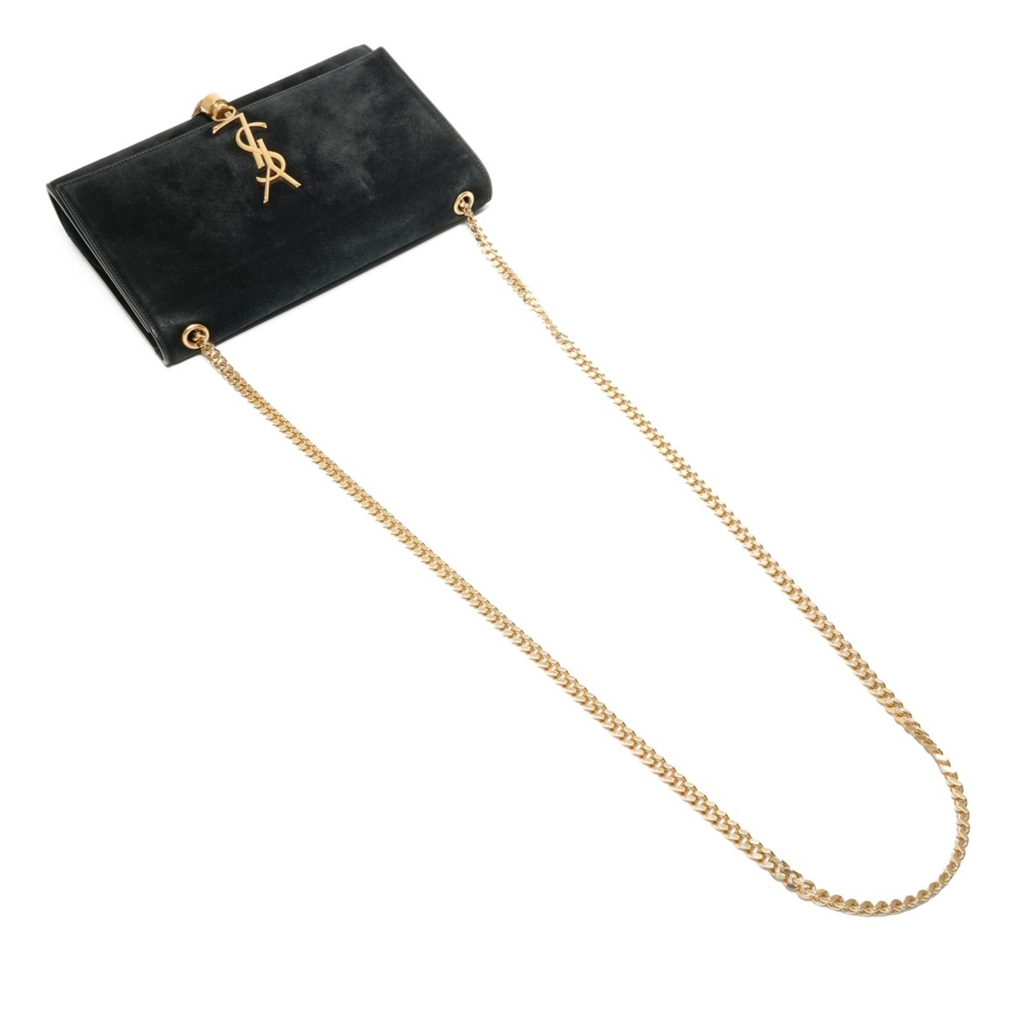 Yves Saint Laurent Yves Saint Laurent Kate Suede Medium Shoulder Bag, Black, WS26884 Size ONE SIZE - 9 Thumbnail