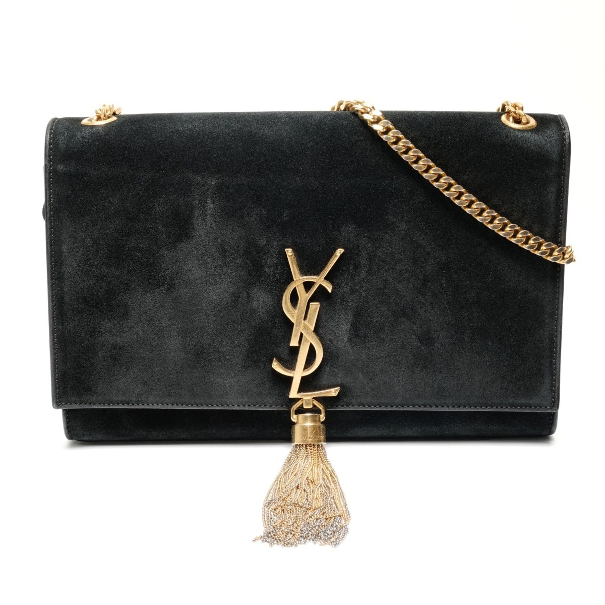 Yves Saint Laurent Yves Saint Laurent Kate Suede Medium Shoulder Bag, Black, WS26884 Size ONE SIZE - 2 Thumbnail