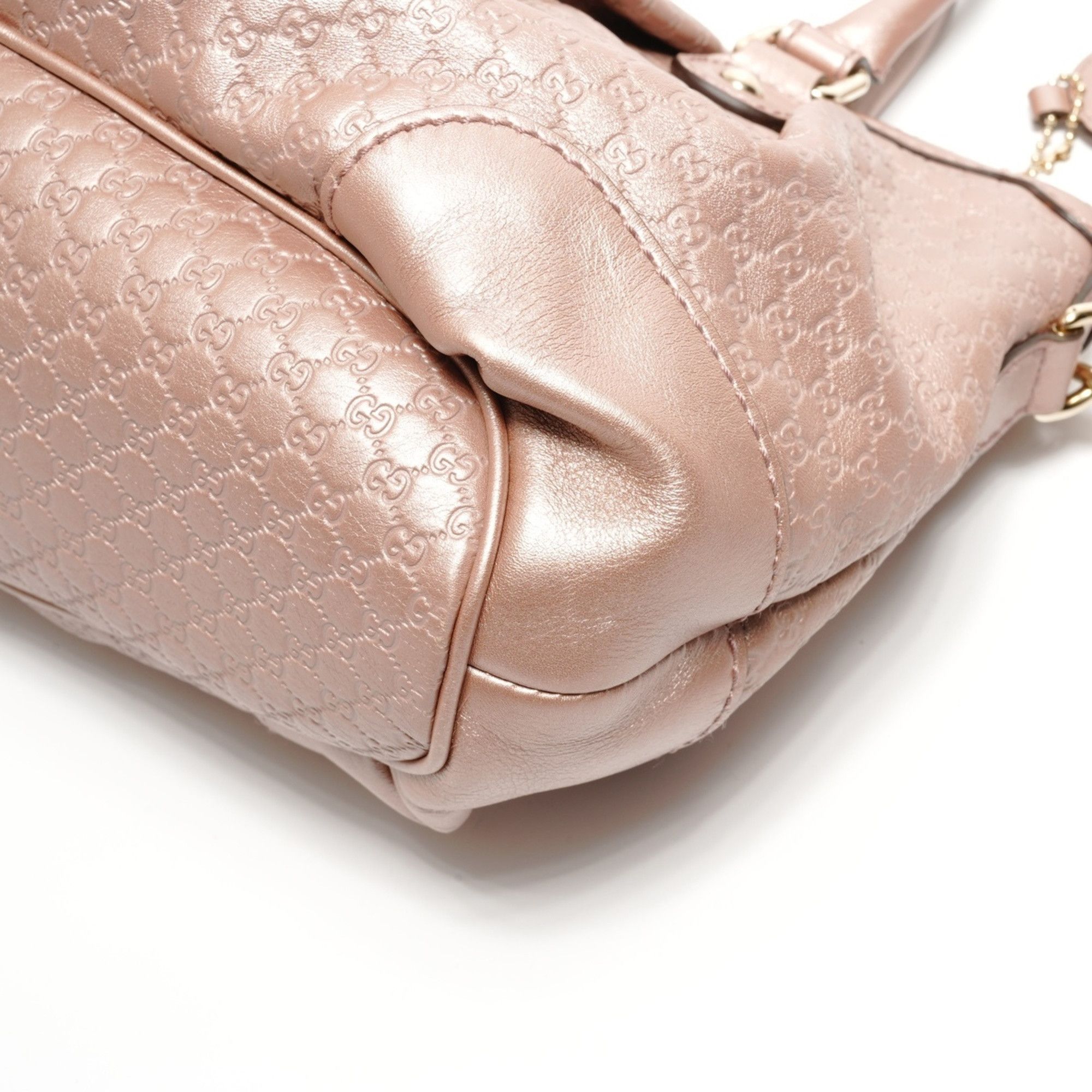 Gucci Gucci Micro GG Shima Leather Sukey 2-Way Shoulder Bag, Pink, WS26857 Size ONE SIZE - 6 Thumbnail
