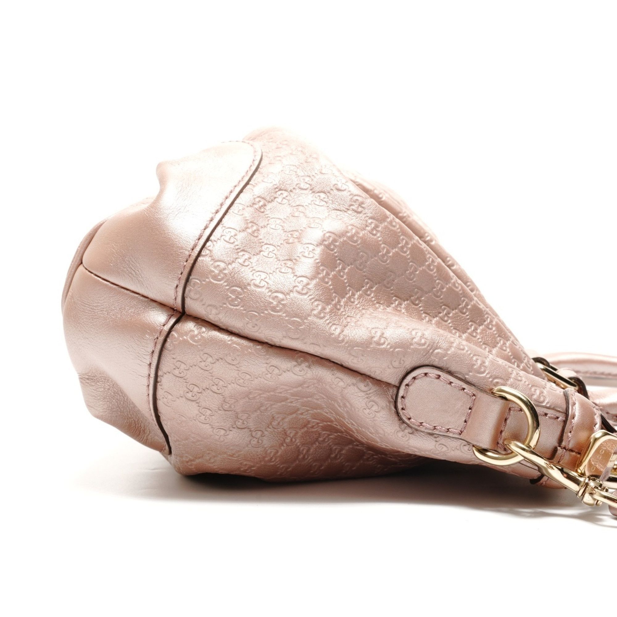 Gucci Gucci Micro GG Shima Leather Sukey 2-Way Shoulder Bag, Pink, WS26857 Size ONE SIZE - 4 Thumbnail