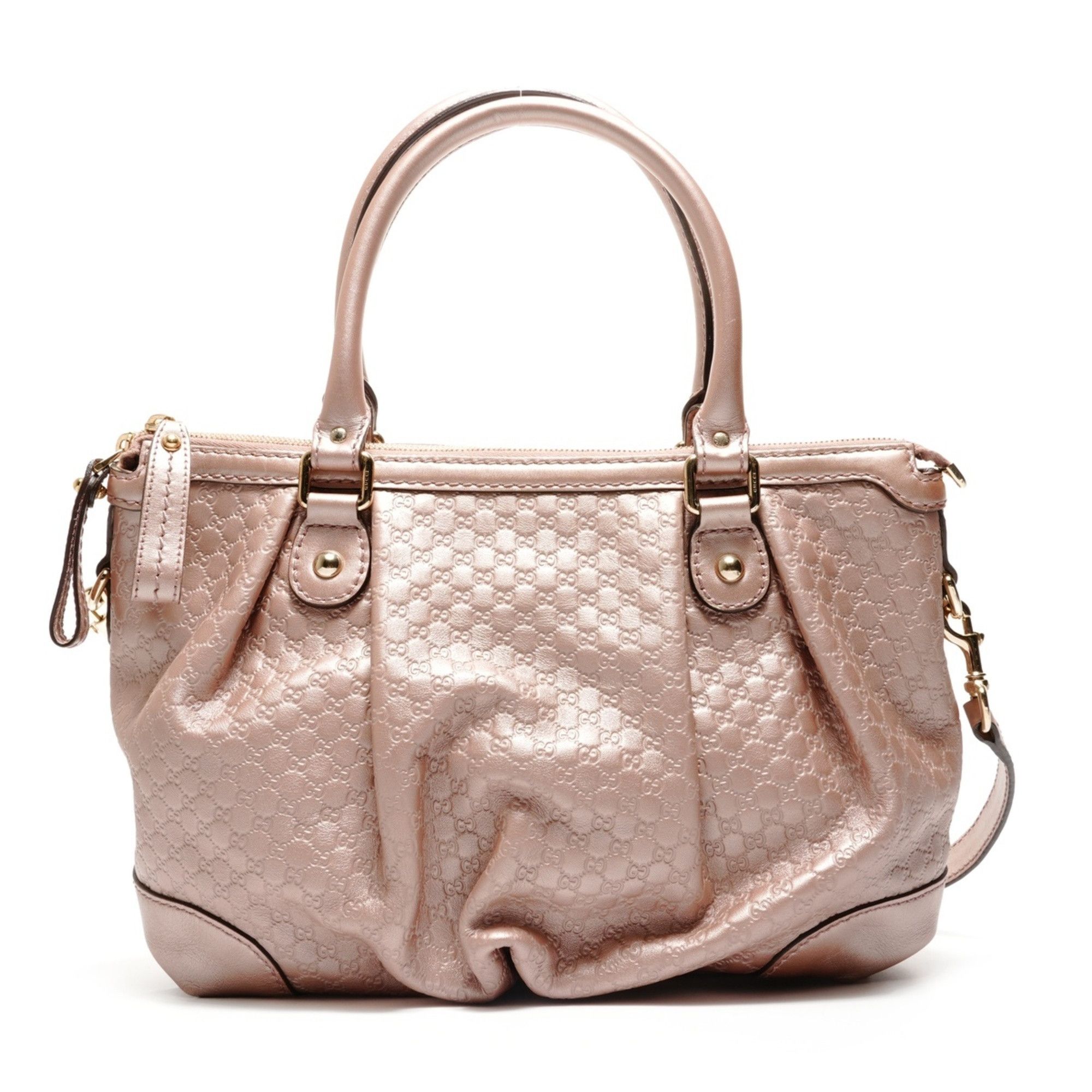 Gucci Gucci Micro GG Shima Leather Sukey 2-Way Shoulder Bag, Pink, WS26857 Size ONE SIZE - 2 Thumbnail