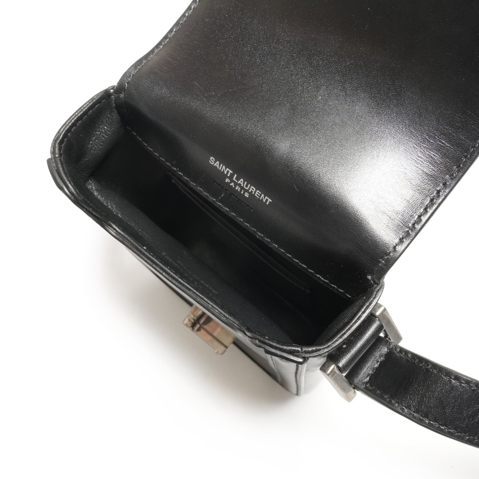 Yves Saint Laurent Yves Saint Laurent Solferino Mini Leather Shoulder Bag, Black, WS26461 Size ONE SIZE - 11 Thumbnail