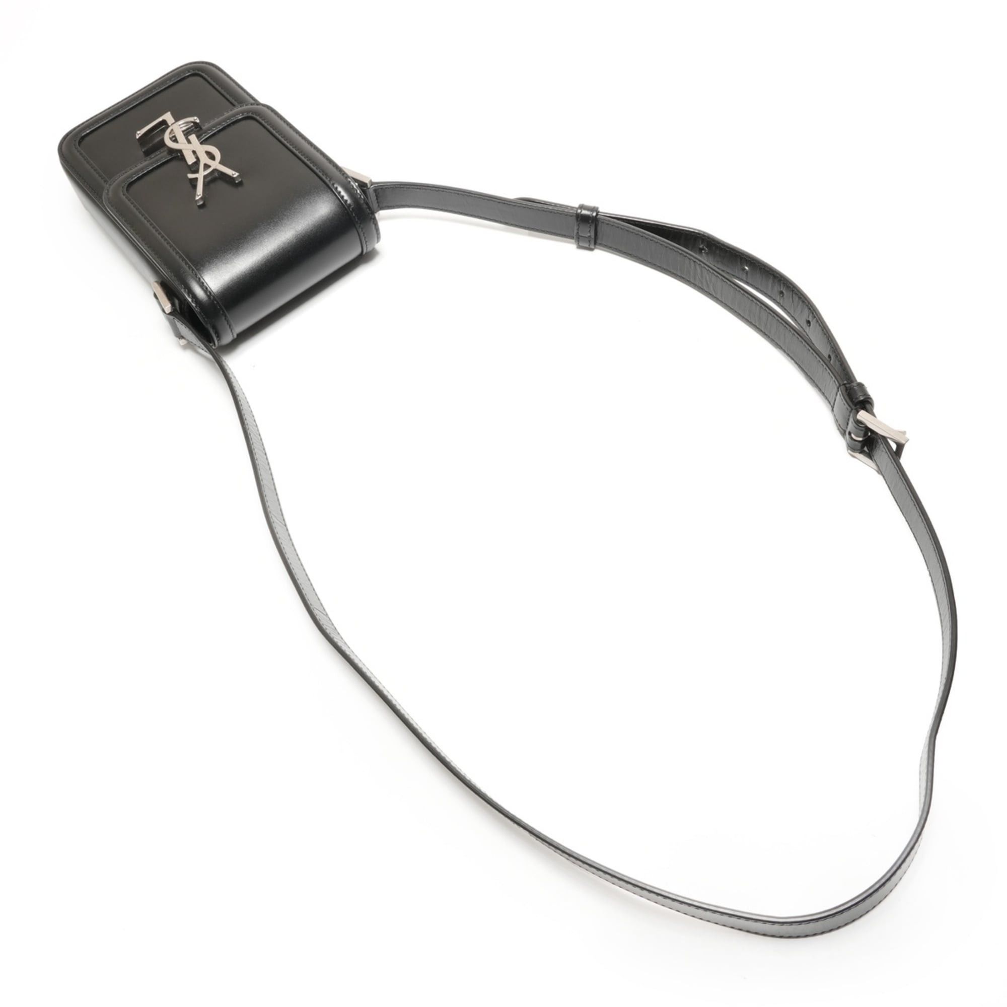 Yves Saint Laurent Yves Saint Laurent Solferino Mini Leather Shoulder Bag, Black, WS26461 Size ONE SIZE - 8 Thumbnail
