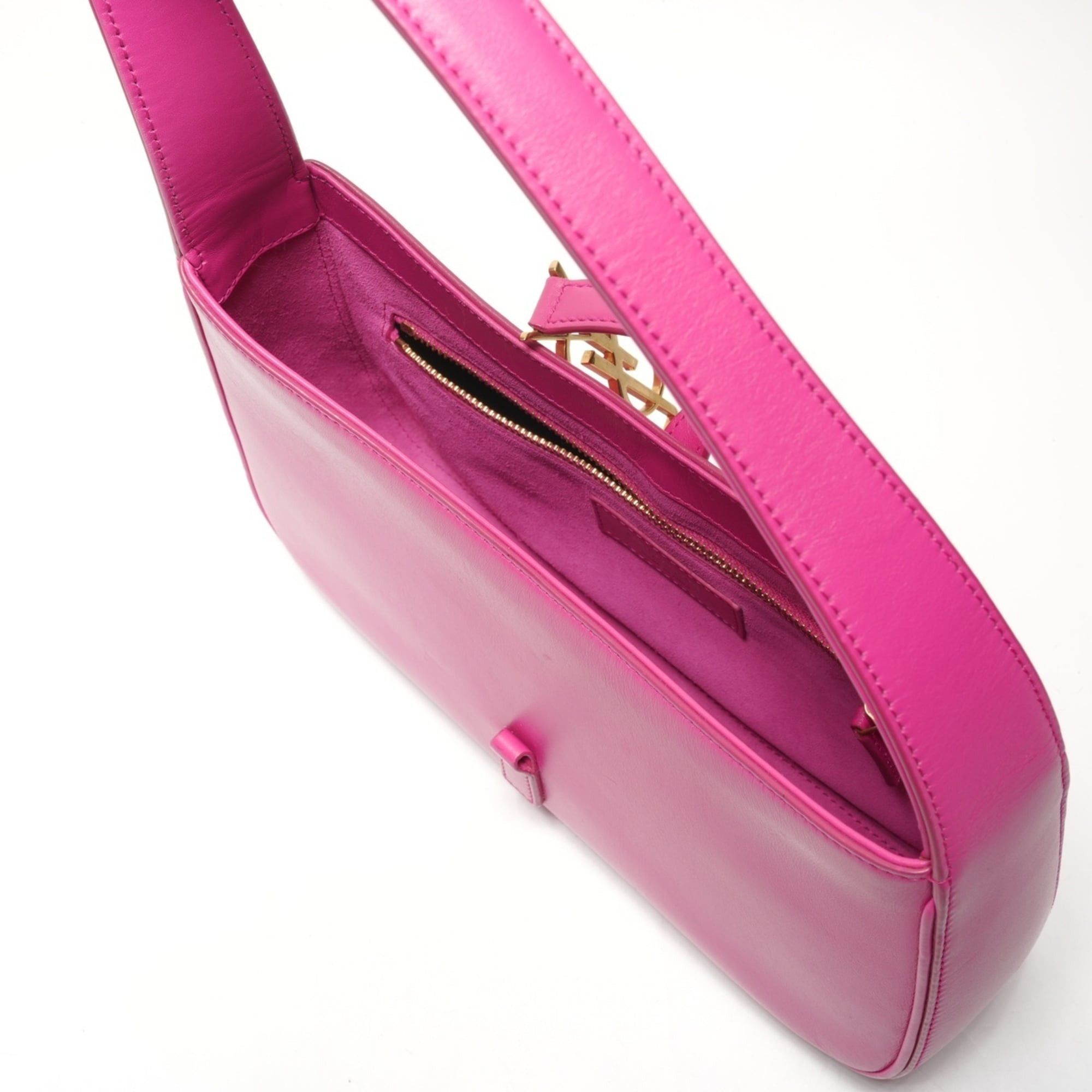 Yves Saint Laurent Yves Saint Laurent Le 5 A 7 Leather Hobo Shoulder Bag, Pink, WS26456 Size ONE SIZE - 11 Thumbnail