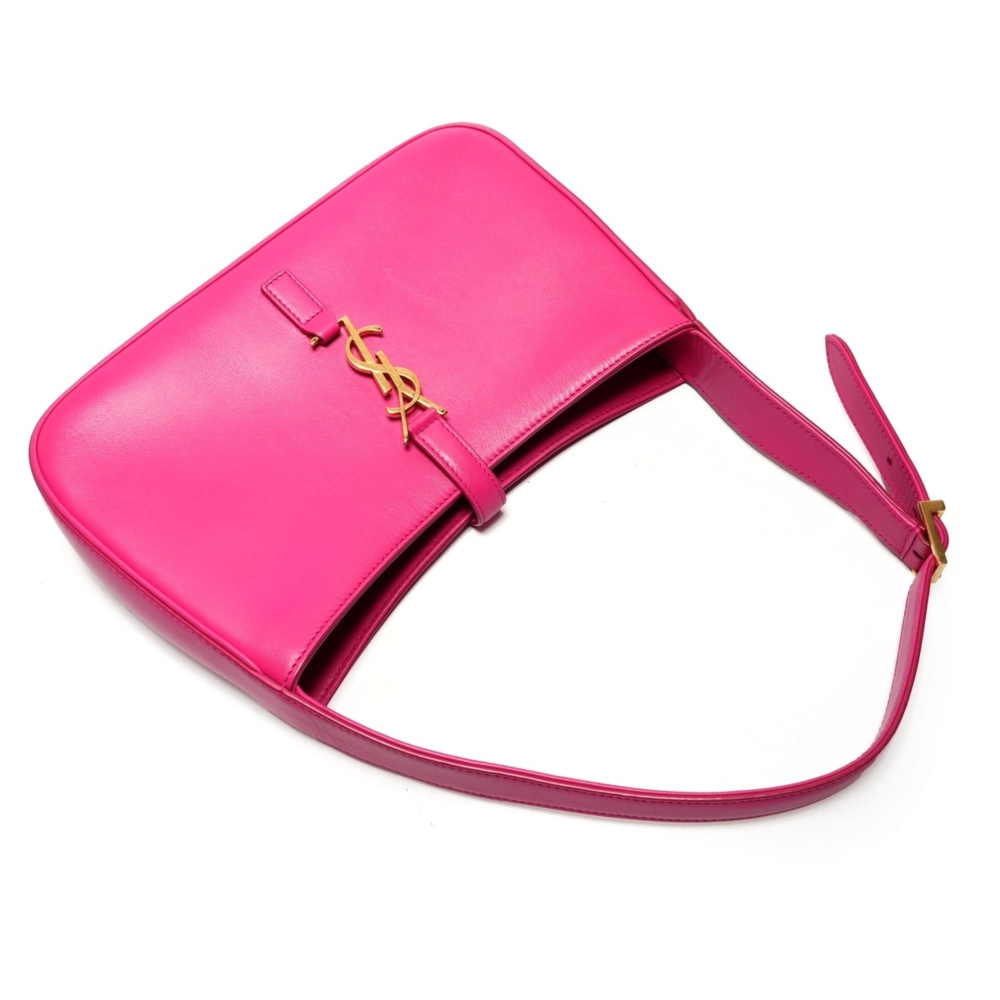 Yves Saint Laurent Yves Saint Laurent Le 5 A 7 Leather Hobo Shoulder Bag, Pink, WS26456 Size ONE SIZE - 8 Thumbnail