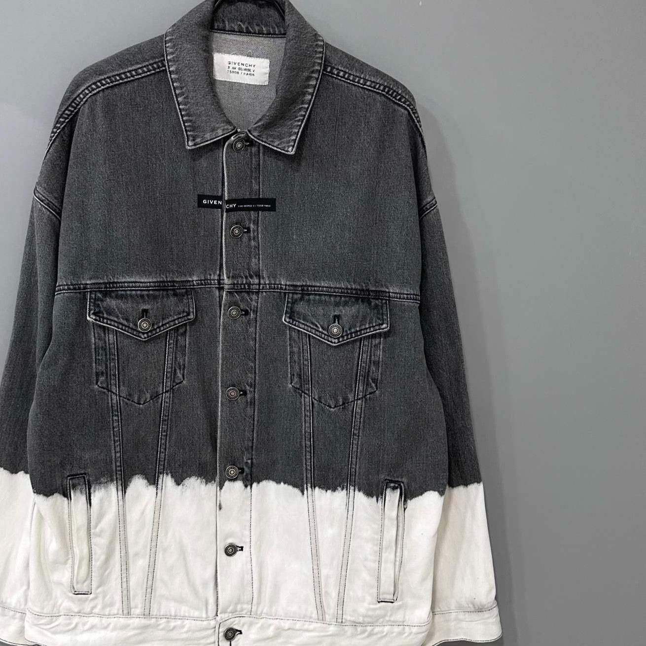 Givenchy Givenchy Gray White Washed Denim Jacket Size US M / EU 48-50 / 2 - 2 Thumbnail