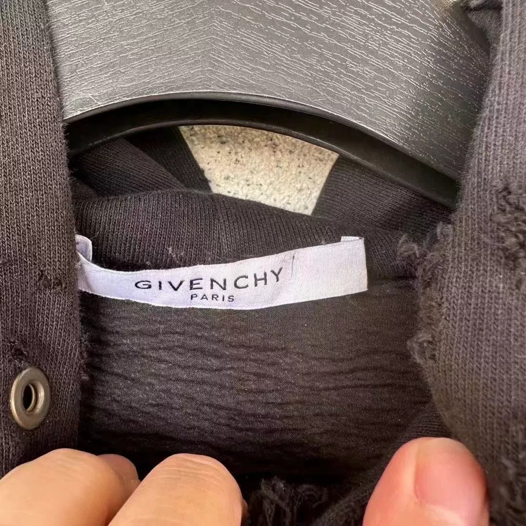 Givenchy Givenchy Black Gold Large Hole Hoodie Size US S / EU 44-46 / 1 - 4 Thumbnail