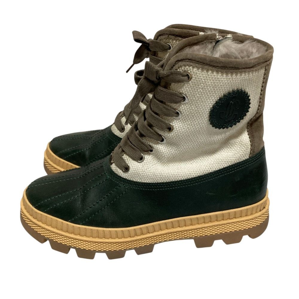 Jimmy Choo Jimmy Choo JIMMY CHOO OSKAR leather canvas rubber boots Leather Shoes DUTY FREE for USA Size ONE SIZE - 7 Thumbnail