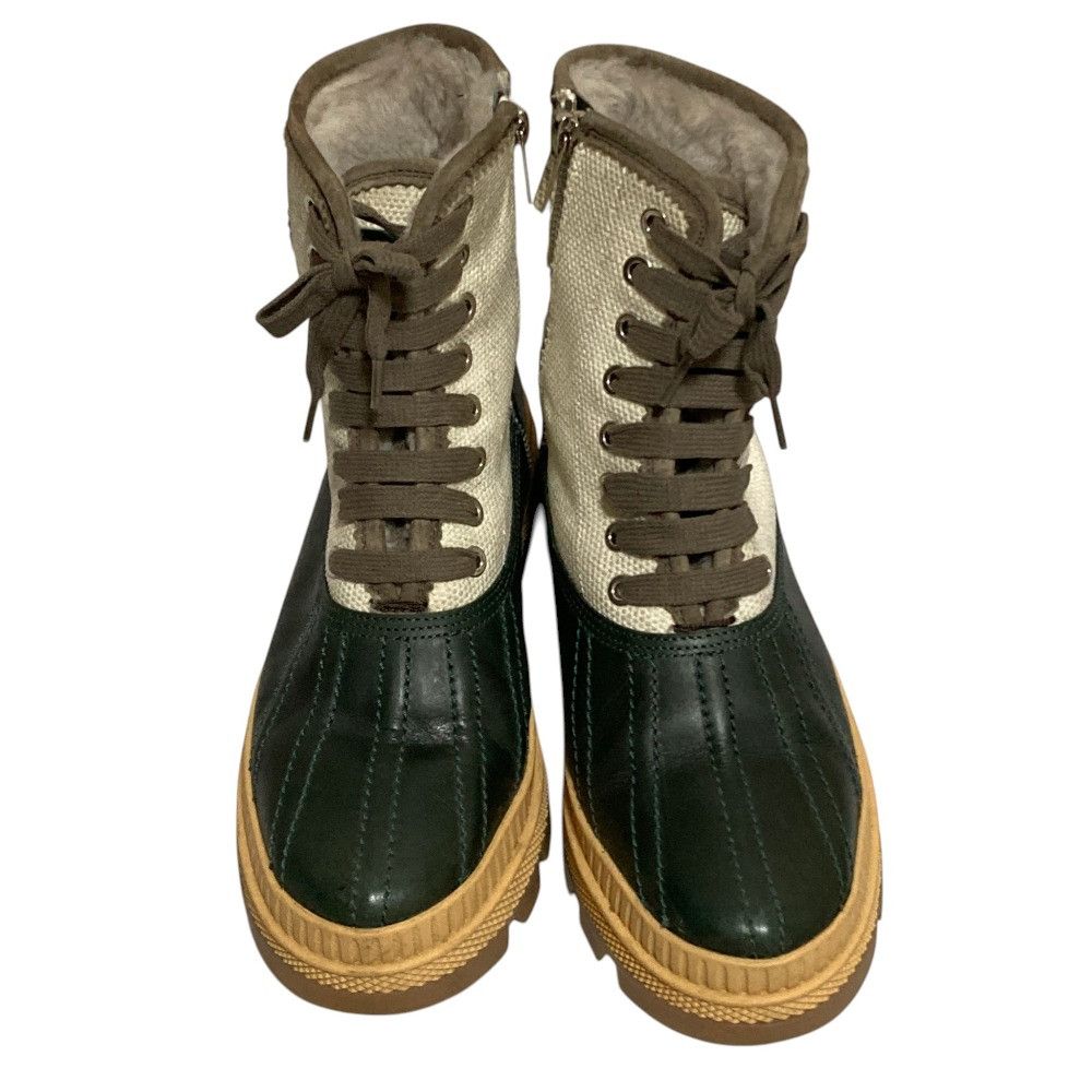 Jimmy Choo Jimmy Choo JIMMY CHOO OSKAR leather canvas rubber boots Leather Shoes DUTY FREE for USA Size ONE SIZE - 2 Thumbnail