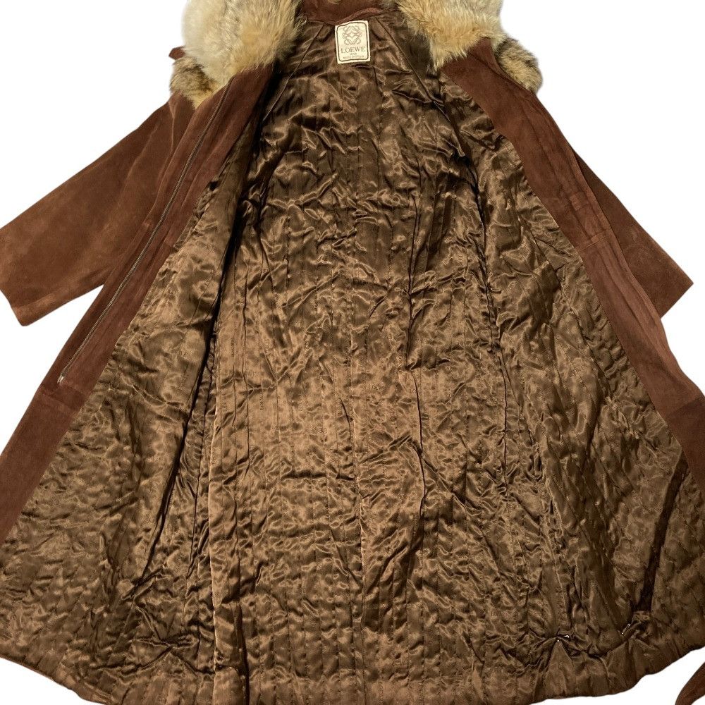 Loewe Loewe Loewe Suede Fur Long Coat Leather Outerwear DUTY FREE for USA Size ONE SIZE - 4 Thumbnail