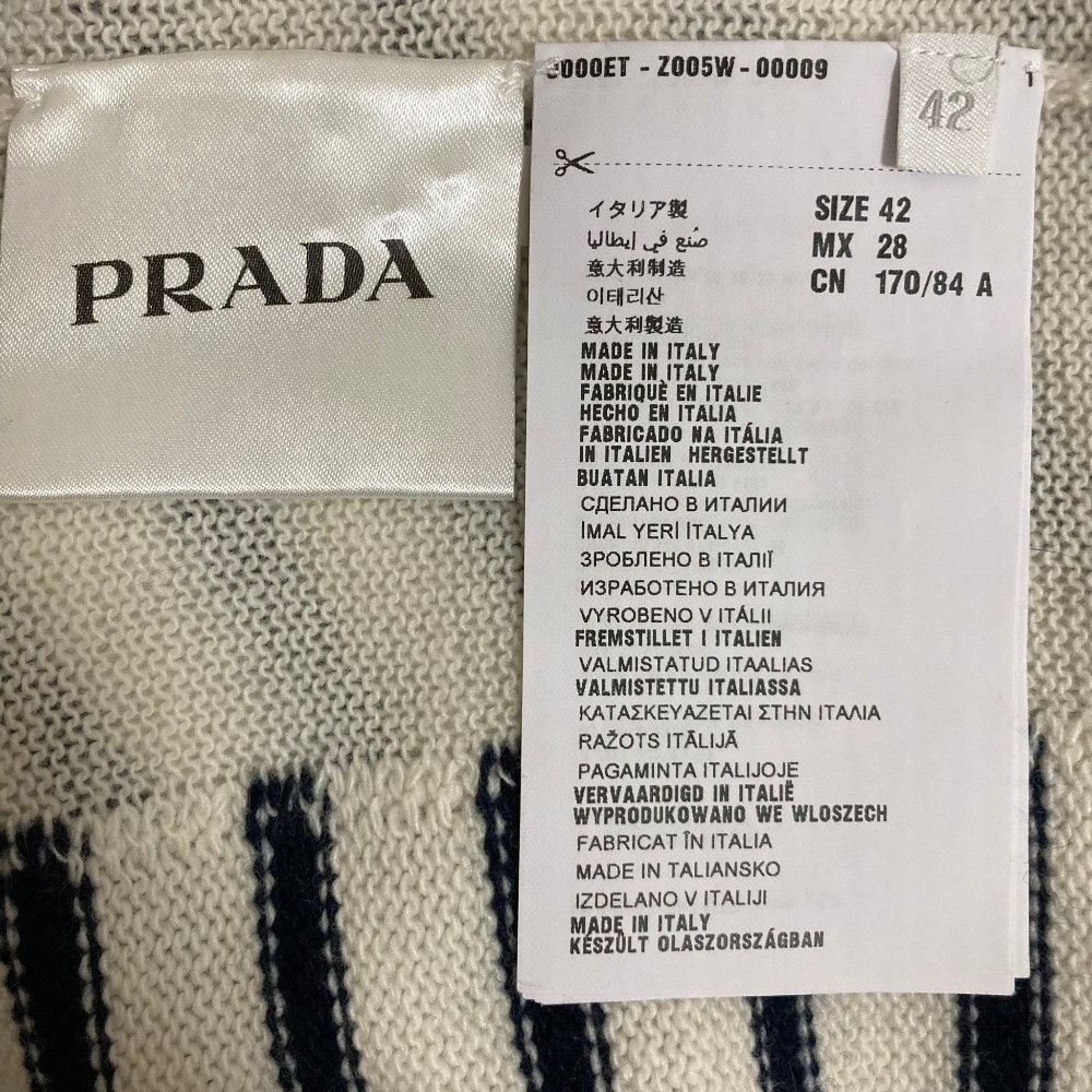 Prada Prada Prada Stripe Knit Pullover Textile Tops DUTY FREE for USA Size ONE SIZE - 7 Thumbnail