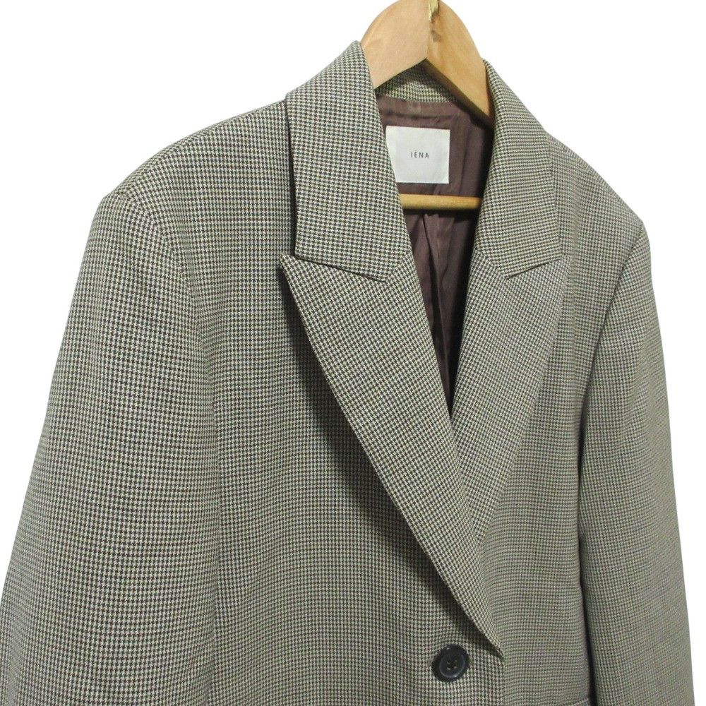 Other Other IENA Houndstooth Wool Tailored Jacket Textile Outerwear DUTY FREE for USA Size ONE SIZE - 4 Thumbnail