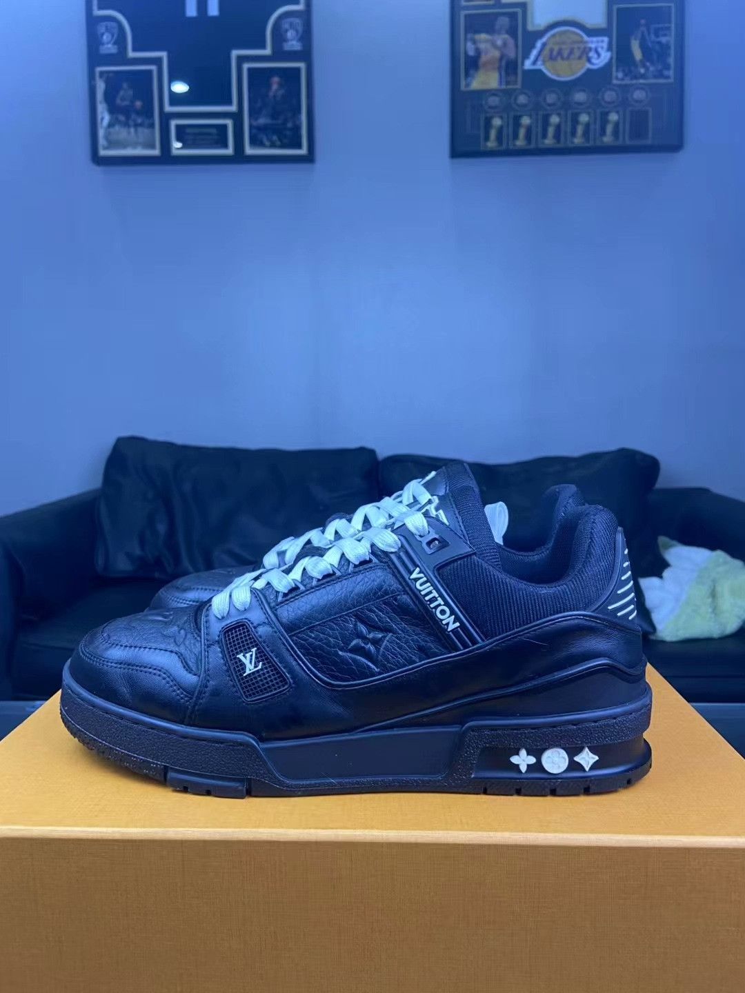 Louis Vuitton Louis Vuitton Training Black Lowtop Sneakers 7.5 Men Size US 7.5 / EU 40-41 - 3 Thumbnail