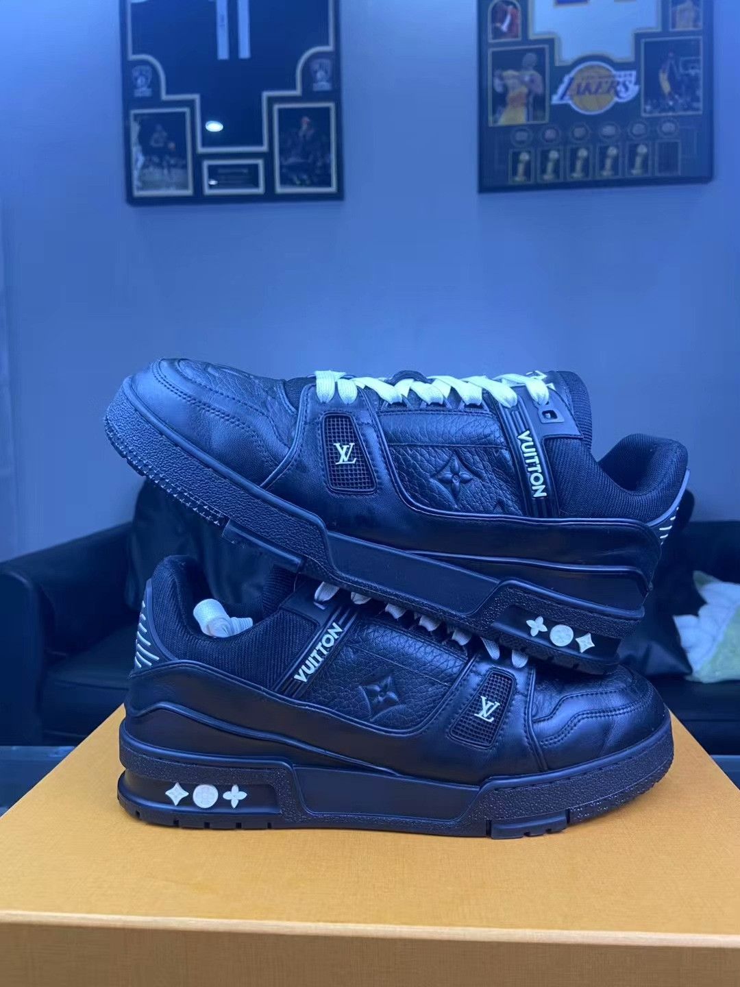 Louis Vuitton Louis Vuitton Training Black Lowtop Sneakers 7.5 Men Size US 7.5 / EU 40-41 - 7 Thumbnail