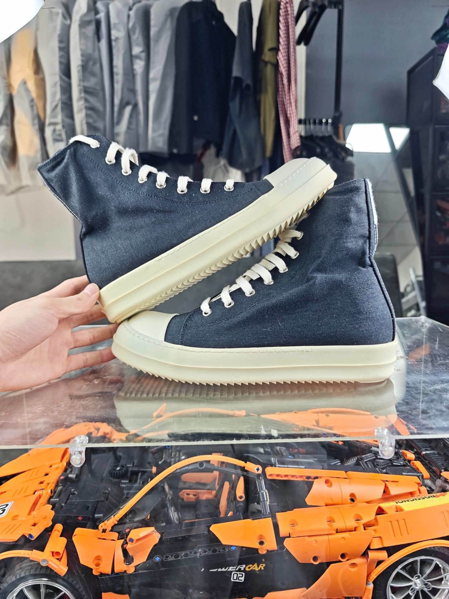 Rick Owens Rick Owens Black Hitop Sneakers 6.5 Men Size US 6.5 / EU 39-40 - 5 Thumbnail