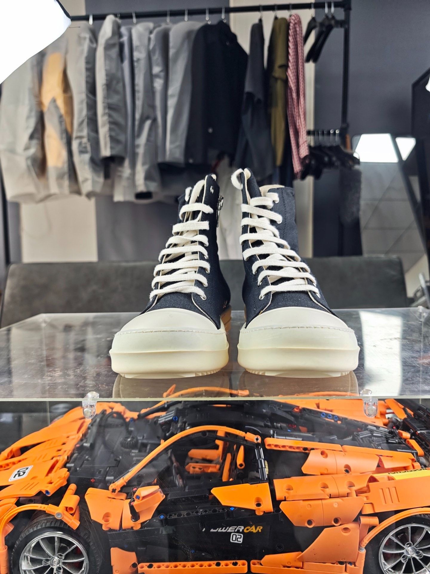 Rick Owens Rick Owens Black Hitop Sneakers 6.5 Men Size US 6.5 / EU 39-40 - 2 Thumbnail