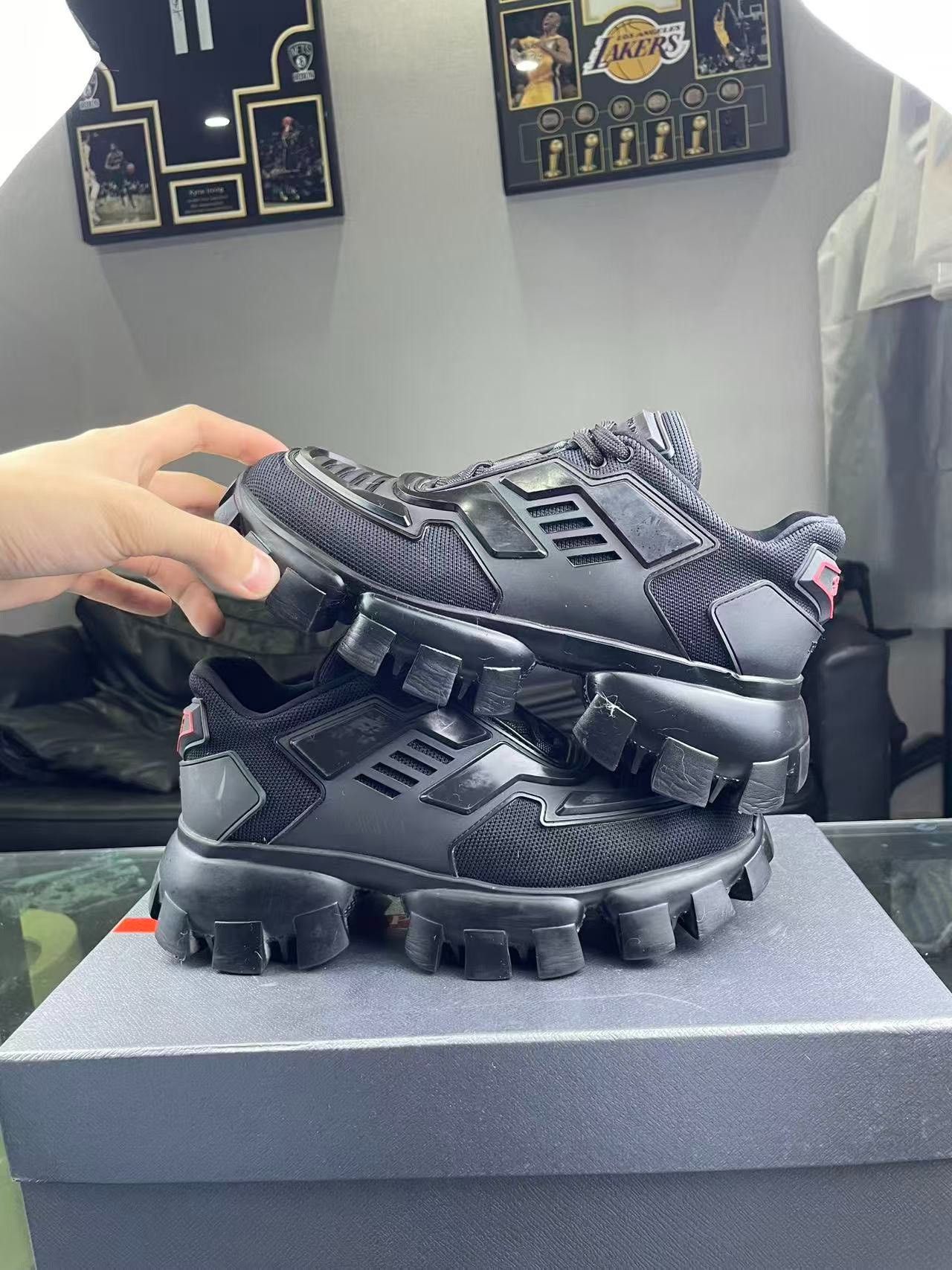 Prada Prada Techwear Black Lowtop Sneakers us_6-5 Women Size US 6.5 / IT 36.5 - 5 Thumbnail
