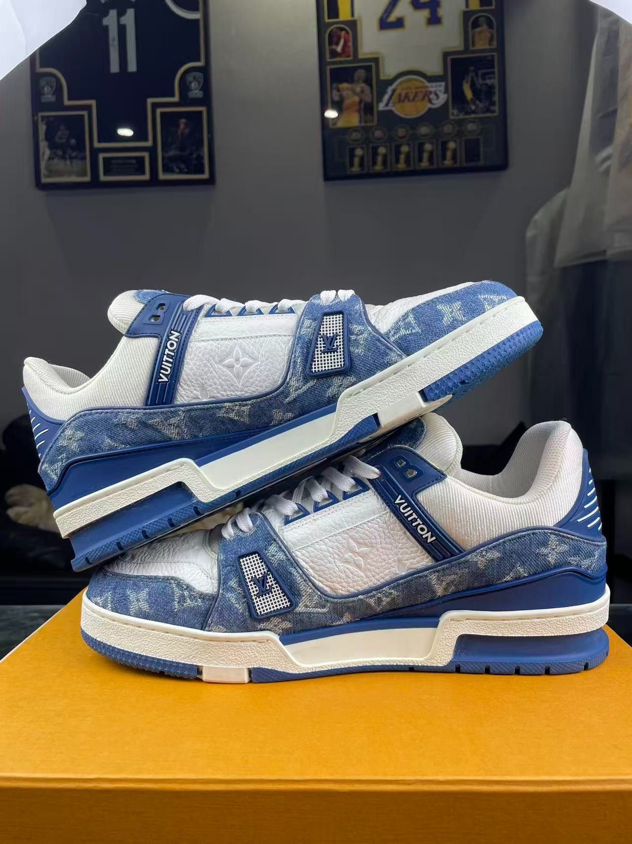 Louis Vuitton Louis Vuitton Training Denim Blue Lowtop Sneakers 9 Men Size US 9 / EU 42 - 5 Thumbnail