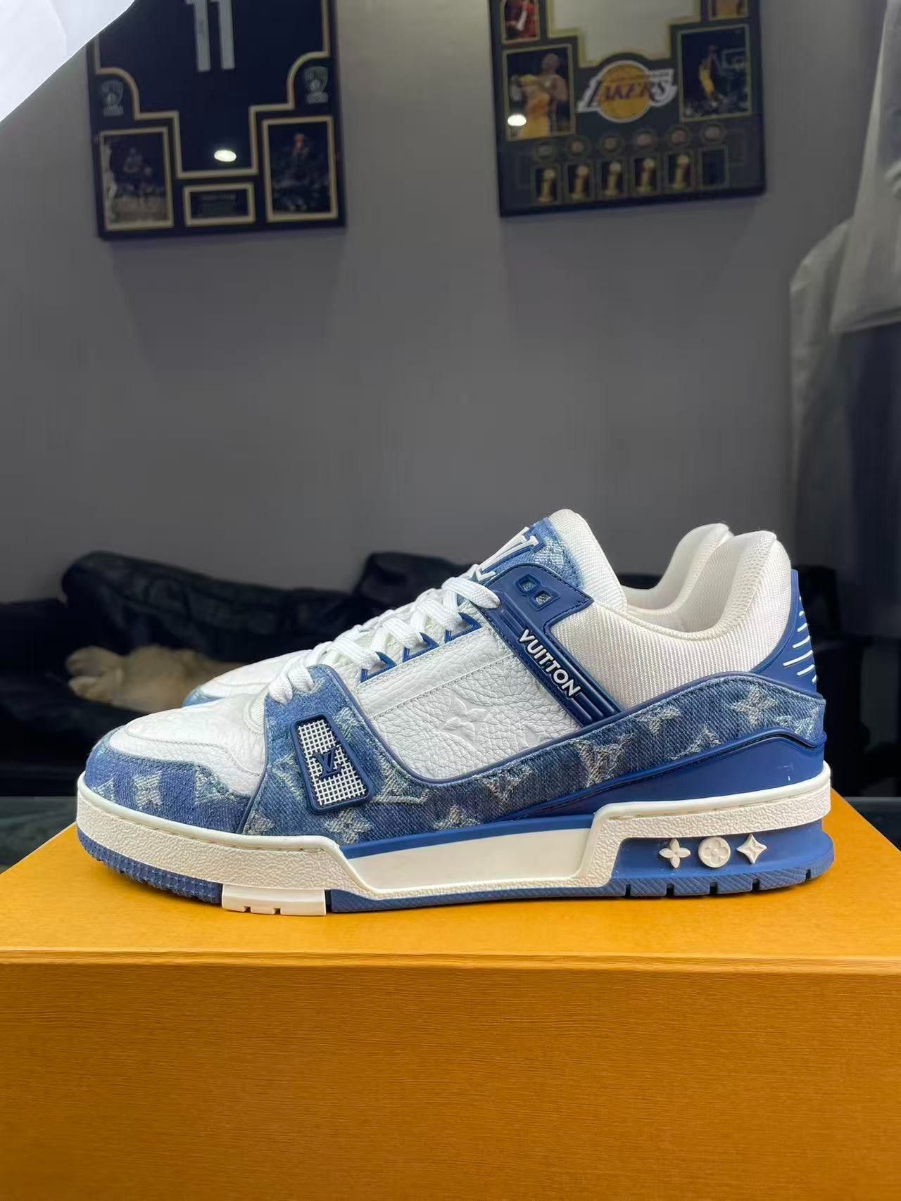 Louis Vuitton Louis Vuitton Training Denim Blue Lowtop Sneakers 9 Men Size US 9 / EU 42 - 7 Thumbnail