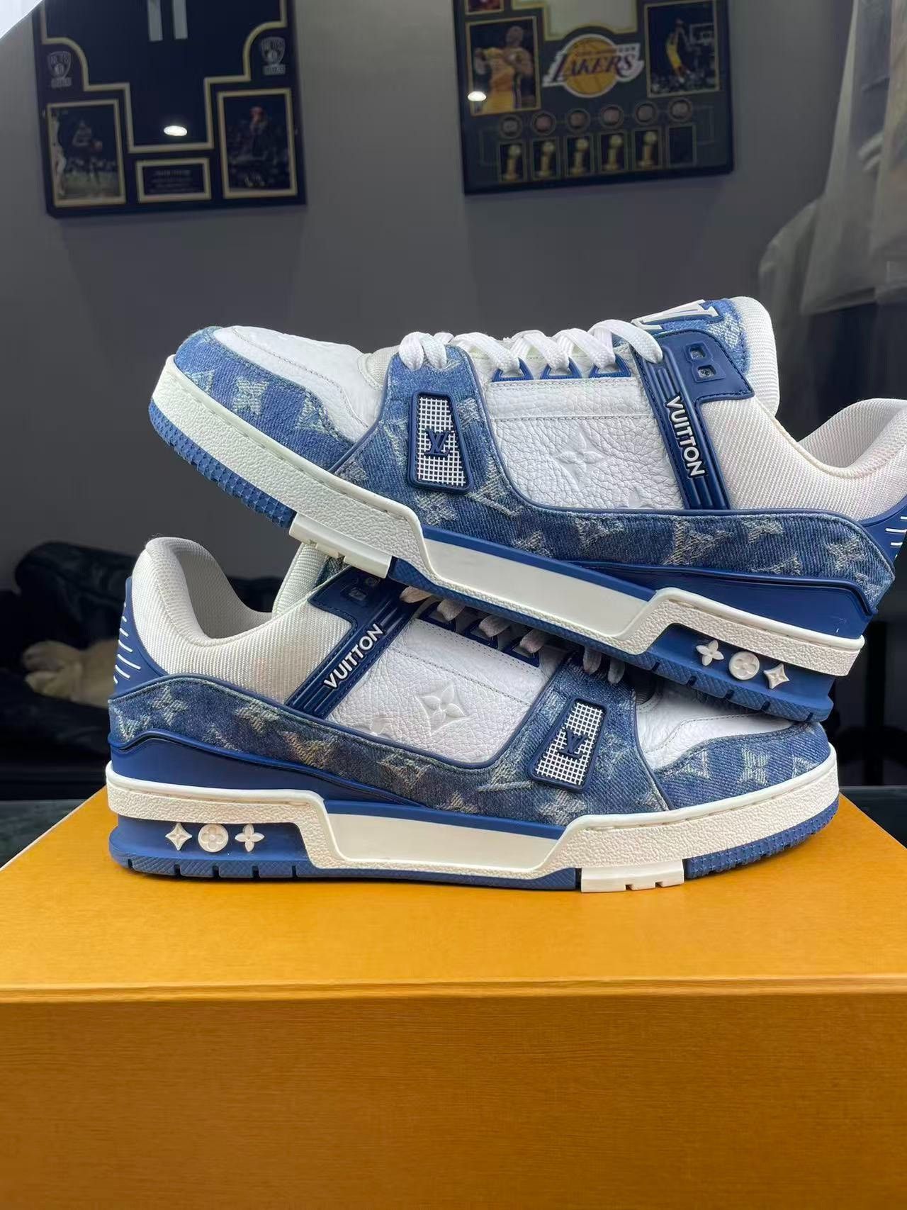 Louis Vuitton Louis Vuitton Training Denim Blue Lowtop Sneakers 9 Men Size US 9 / EU 42 - 6 Thumbnail