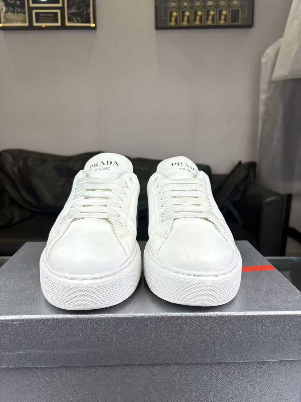 Prada Prada Printed Black Lowtop Sneakers 10 Men Size US 10 / EU 43 - 2 Thumbnail