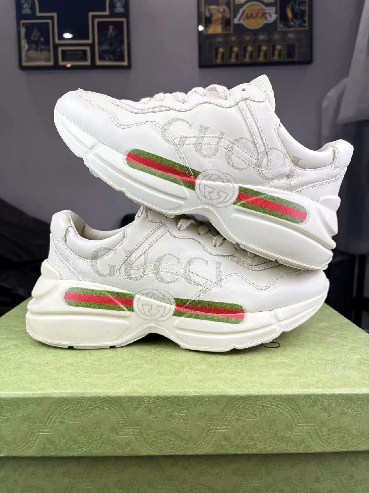Gucci Gucci Printed Lowtop Sneakers 8 Men Size US 8 / EU 41 - 6 Thumbnail