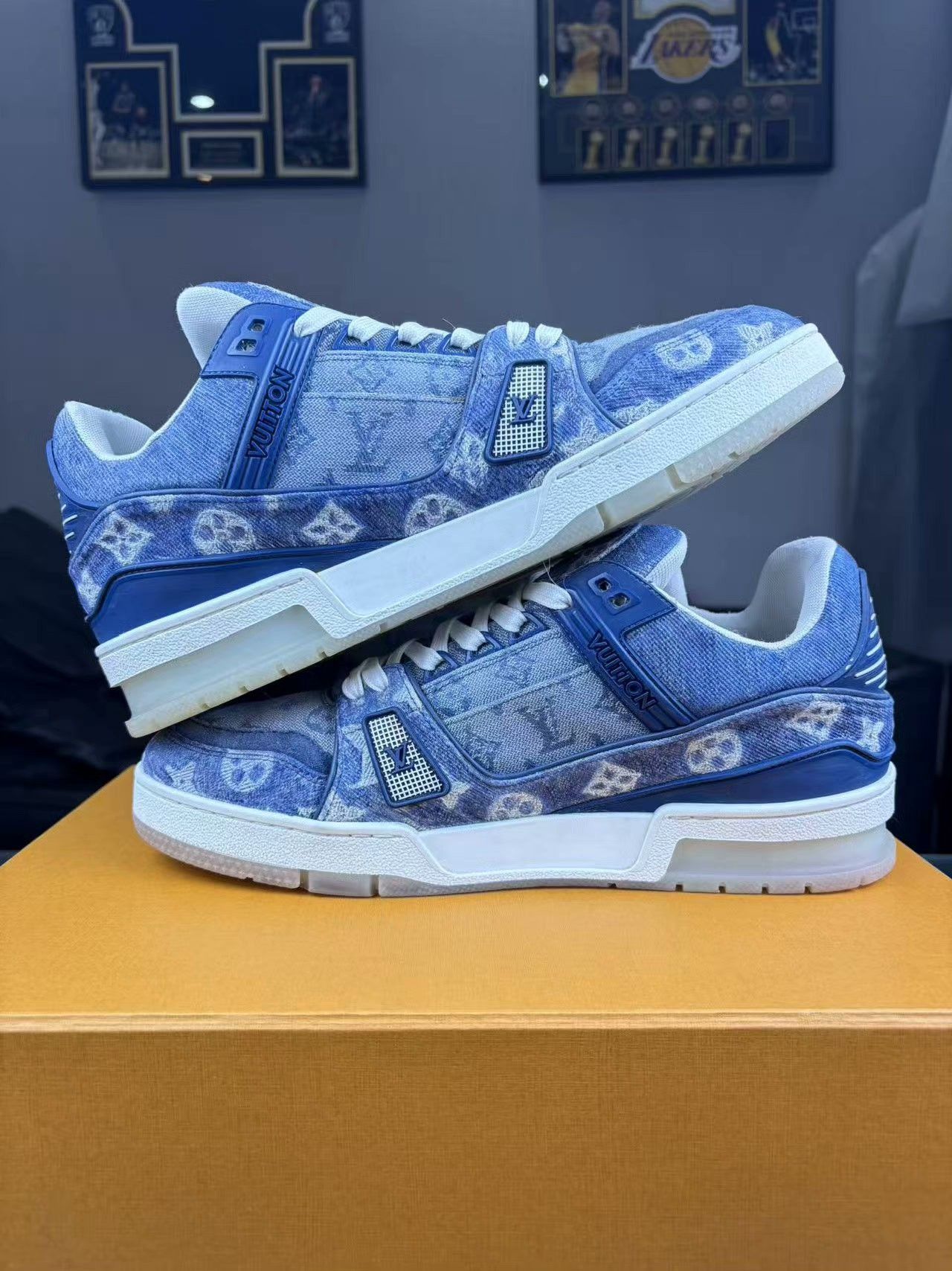 Louis Vuitton Louis Vuitton Training Denim Blue Lowtop Sneakers 9 Men Size US 9 / EU 42 - 5 Thumbnail