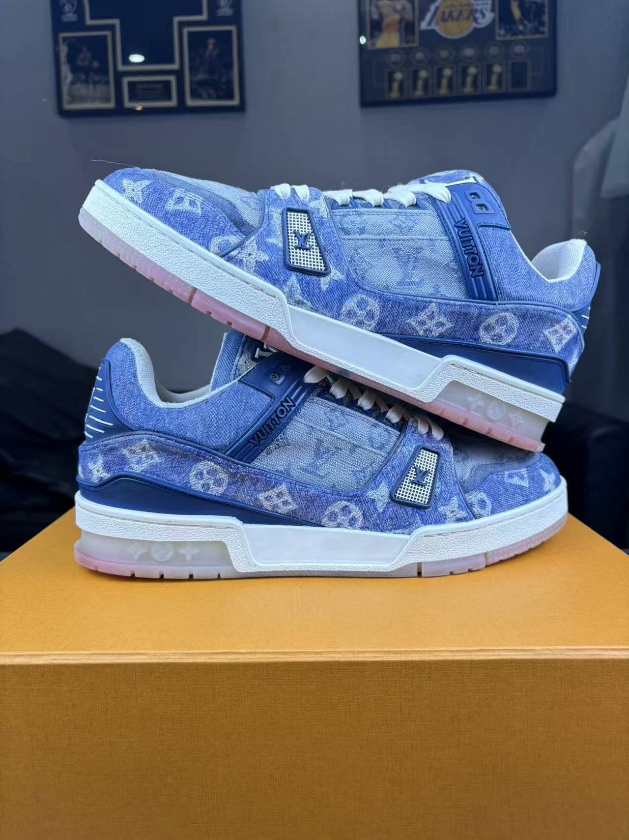Louis Vuitton Louis Vuitton Training Denim Blue Lowtop Sneakers 9 Men Size US 9 / EU 42 - 6 Thumbnail