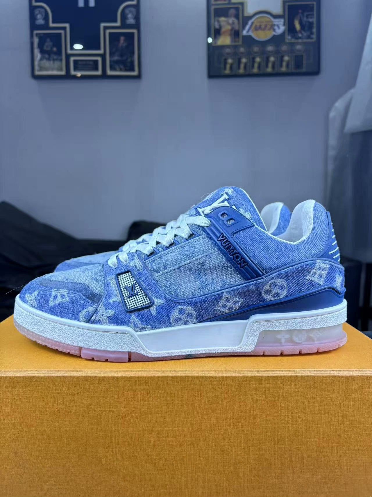 Louis Vuitton Louis Vuitton Training Denim Blue Lowtop Sneakers 9 Men Size US 9 / EU 42 - 7 Thumbnail