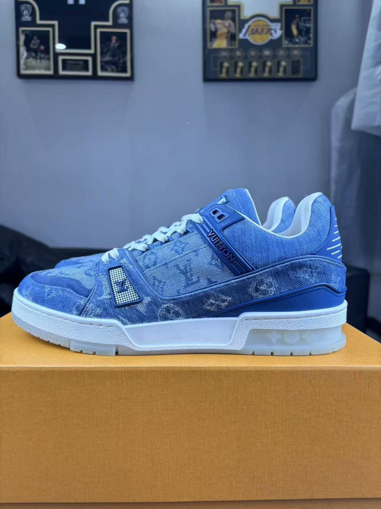 Louis Vuitton Louis Vuitton Training Denim Blue Lowtop Sneakers 8.5 Men Size US 8.5 / EU 41-42 - 7 Thumbnail