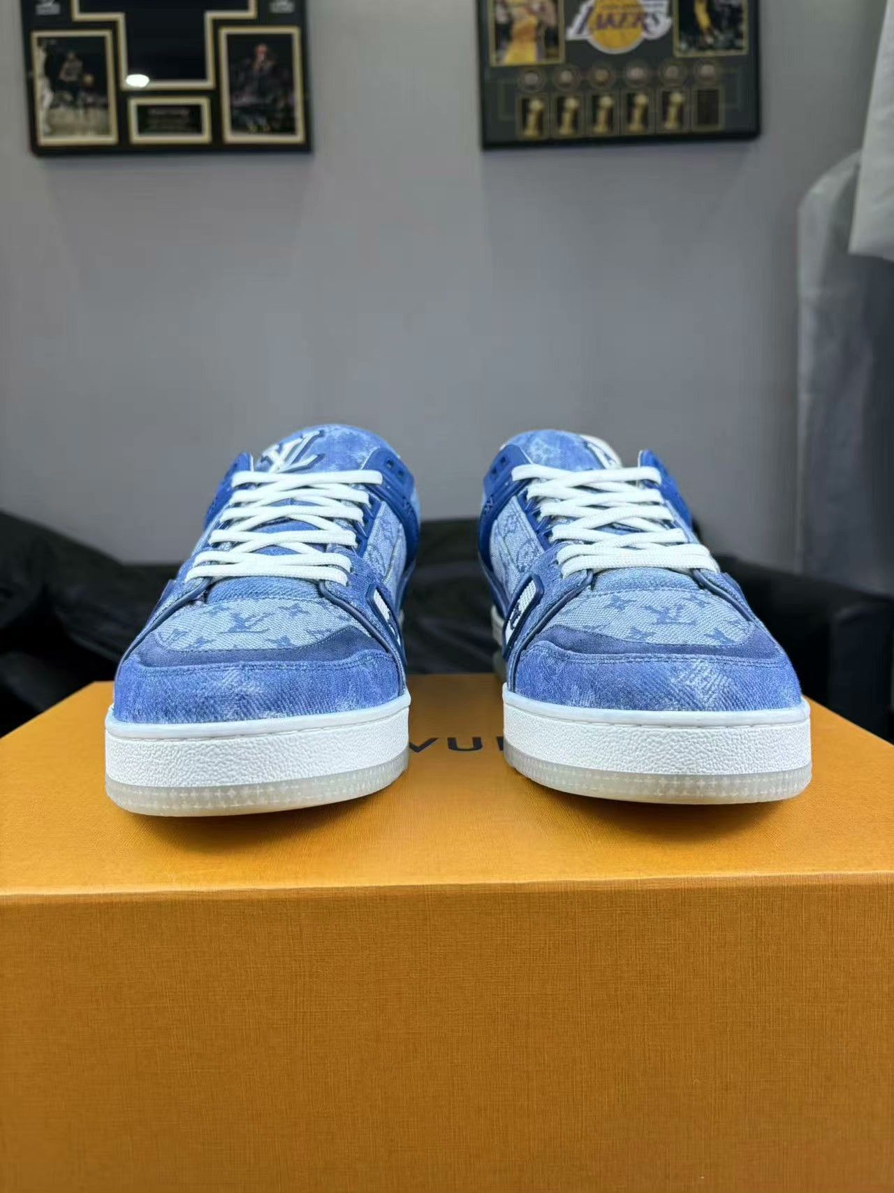 Louis Vuitton Louis Vuitton Training Denim Blue Lowtop Sneakers 8.5 Men Size US 8.5 / EU 41-42 - 2 Thumbnail