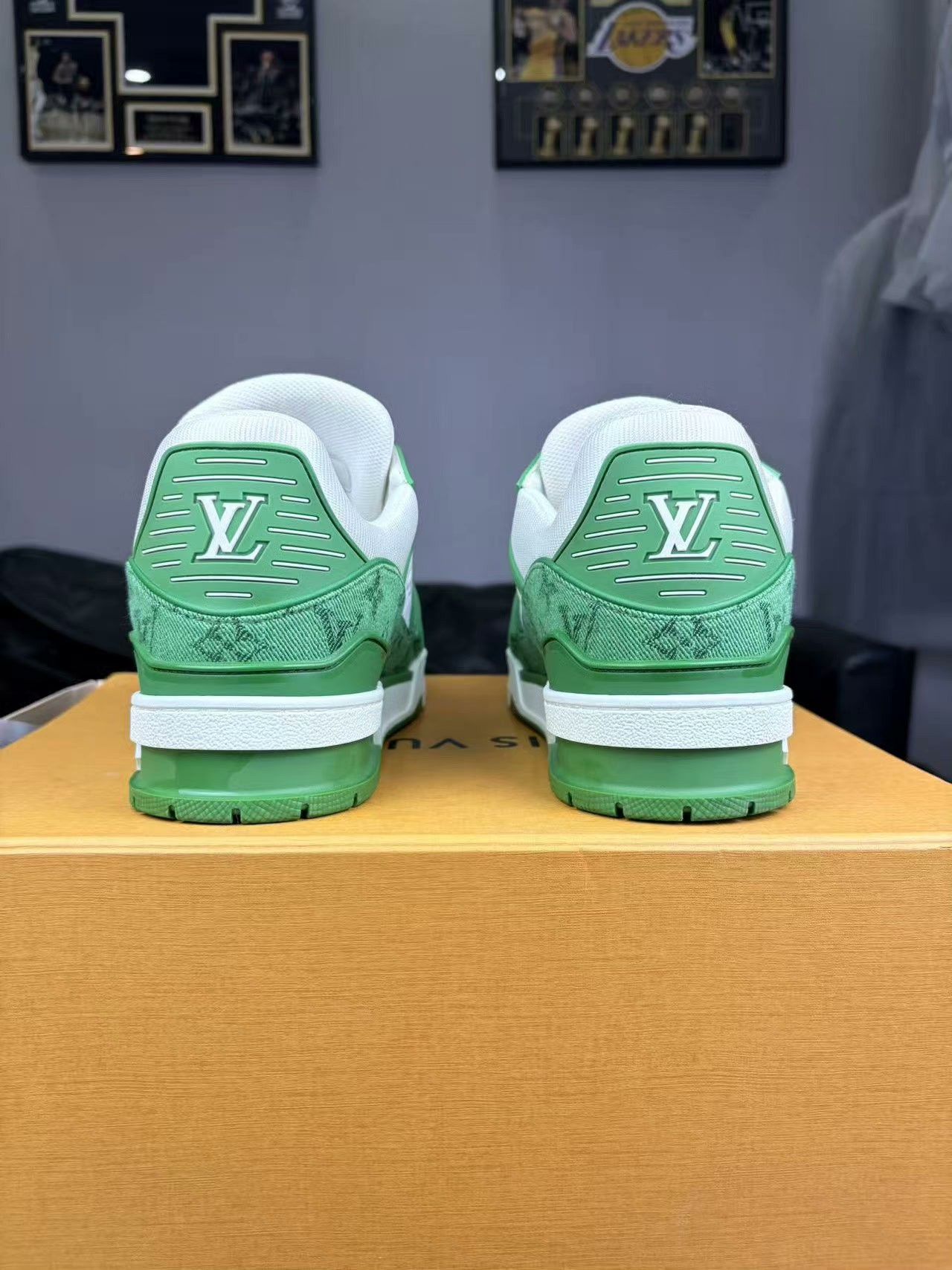 Louis Vuitton Louis Vuitton Training Denim Green Lowtop Sneakers 7.5 Men Size US 7.5 / EU 40-41 - 3 Thumbnail