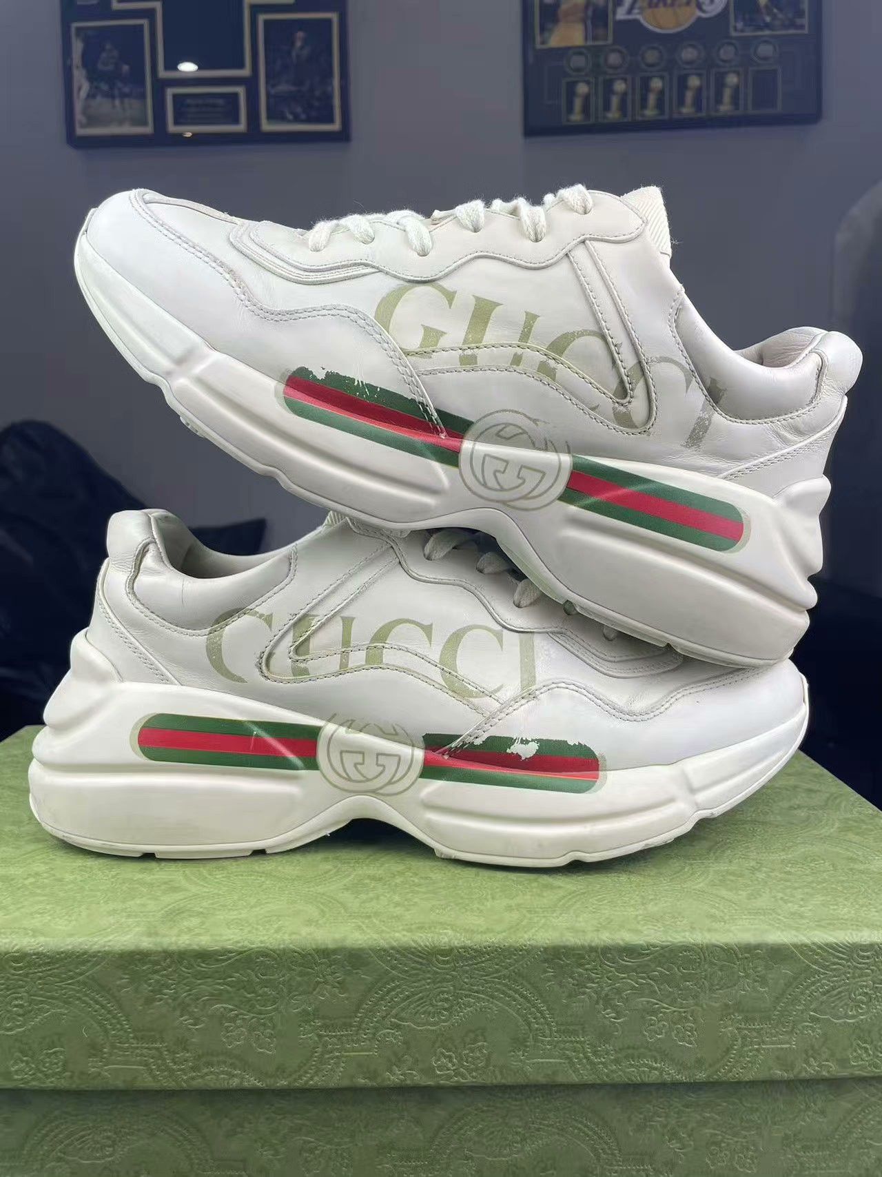 Gucci Gucci Printed Lowtop Sneakers 7.5 Men Size US 7.5 / EU 40-41 - 6 Thumbnail