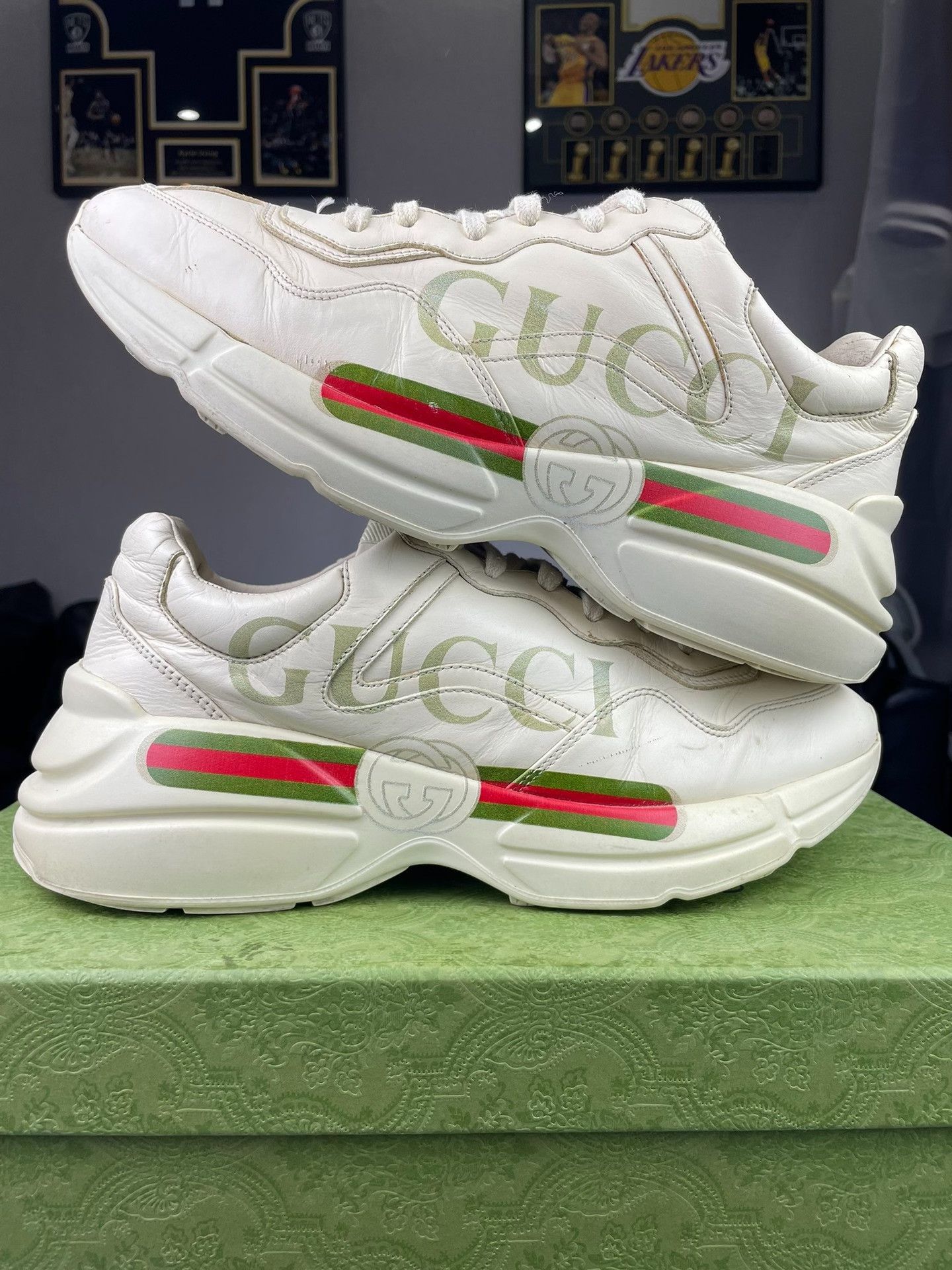 Gucci Gucci Printed Lowtop Sneakers 9.5 Men Size US 9.5 / EU 42-43 - 6 Thumbnail