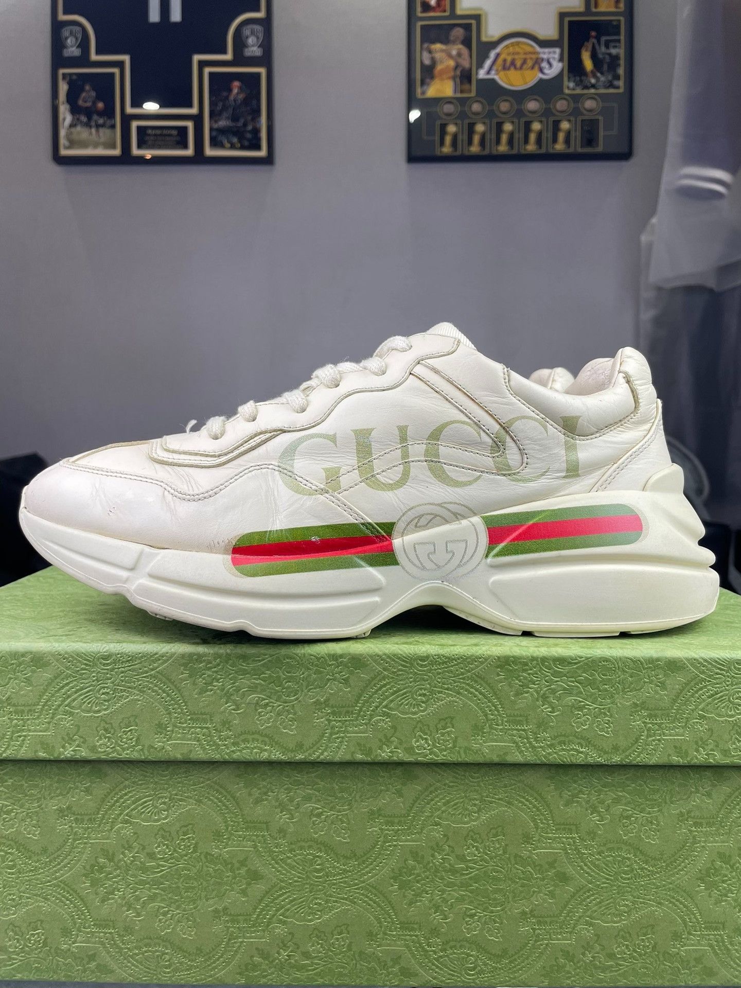 Gucci Gucci Printed Lowtop Sneakers 9.5 Men Size US 9.5 / EU 42-43 - 7 Thumbnail
