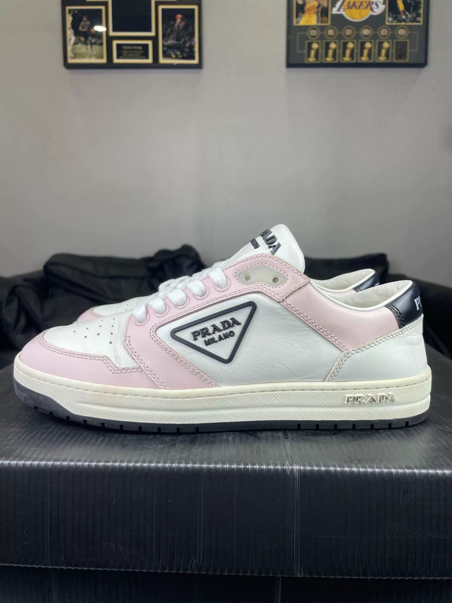 Prada Prada Pink Lowtop Sneakers us_6-5 Women Size US 6.5 / IT 36.5 - 7 Thumbnail